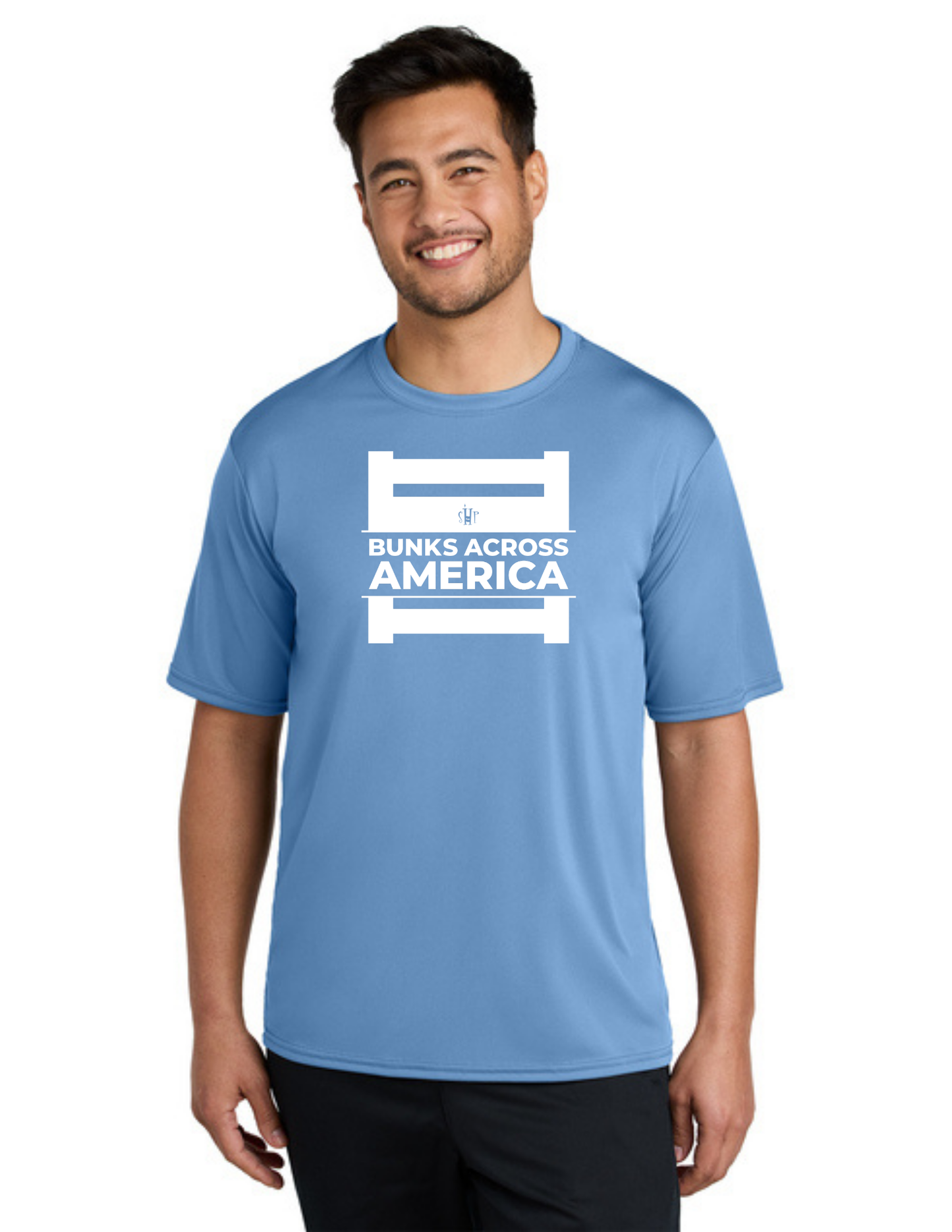 BAA 2025 - ADULT'S Performance UV Short Sleeve - "Official BAA Logo" (CAROLINA BLUE)