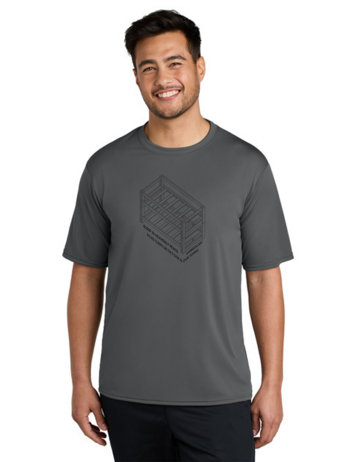 LEGACY - Short Sleeve UV Performance Shirt (CHARCOAL) - "SHELDON" LOGO
