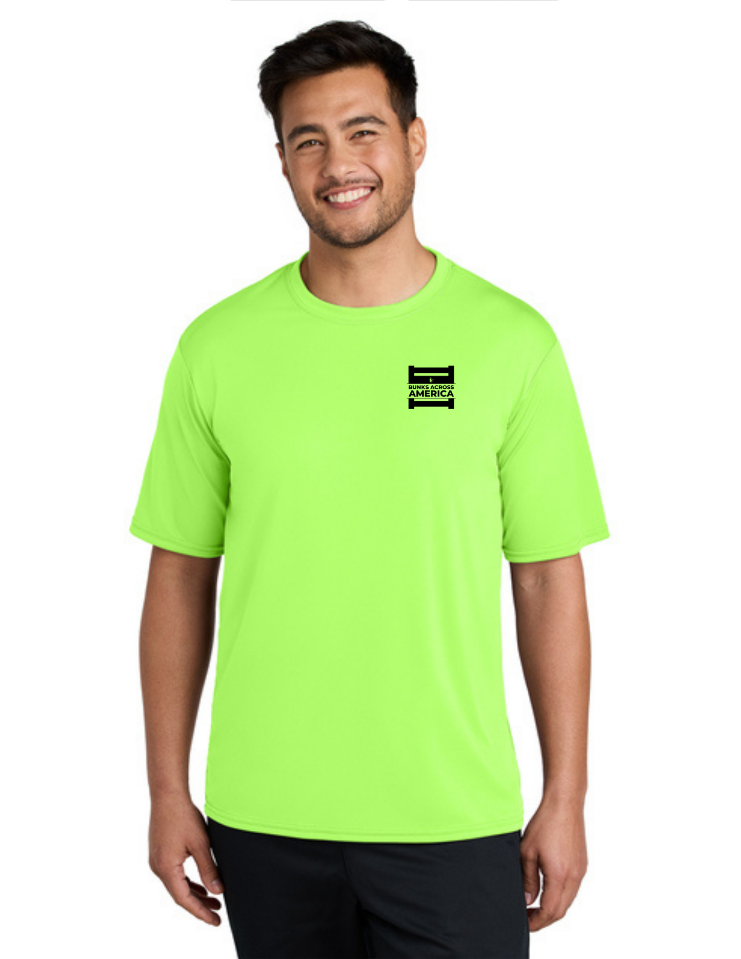 BAA 2025 - ADULT'S Performance UV Short Sleeve - "Official BAA Logo" (NEON GREEN)