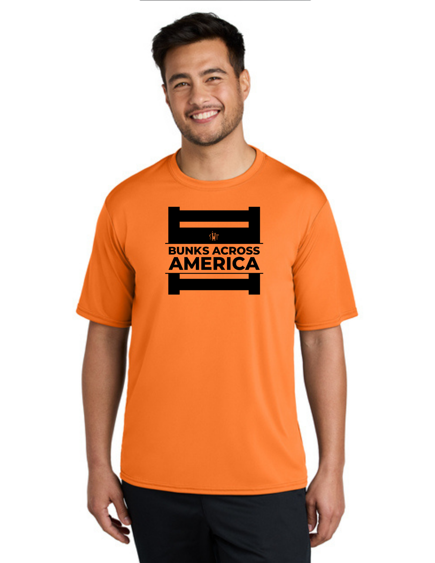 BAA 2025 - ADULT'S Performance UV Short Sleeve - "Official BAA Logo" (NEON ORANGE)