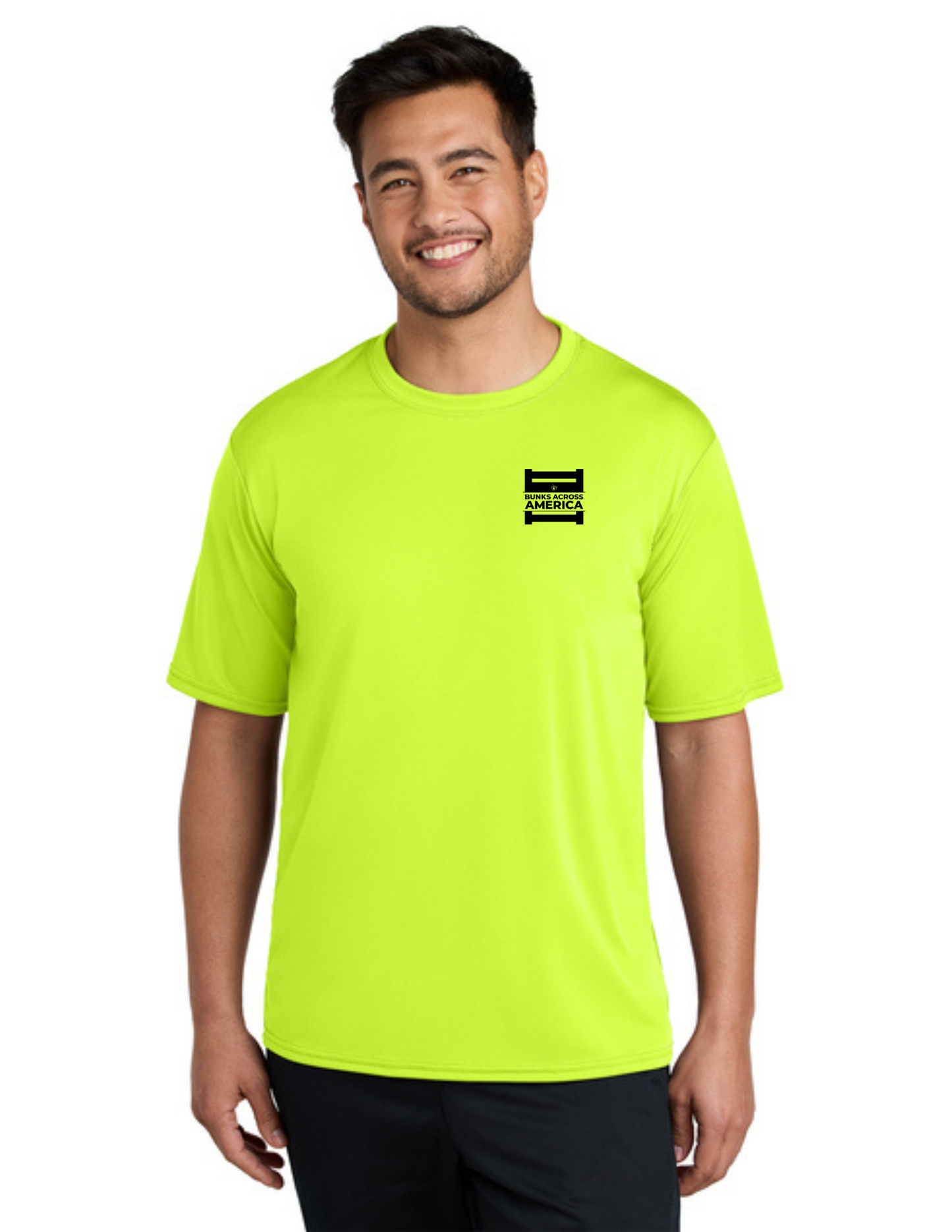BAA 2025 - ADULT'S Performance UV Short Sleeve - "Official BAA Logo" (NEON YELLOW)