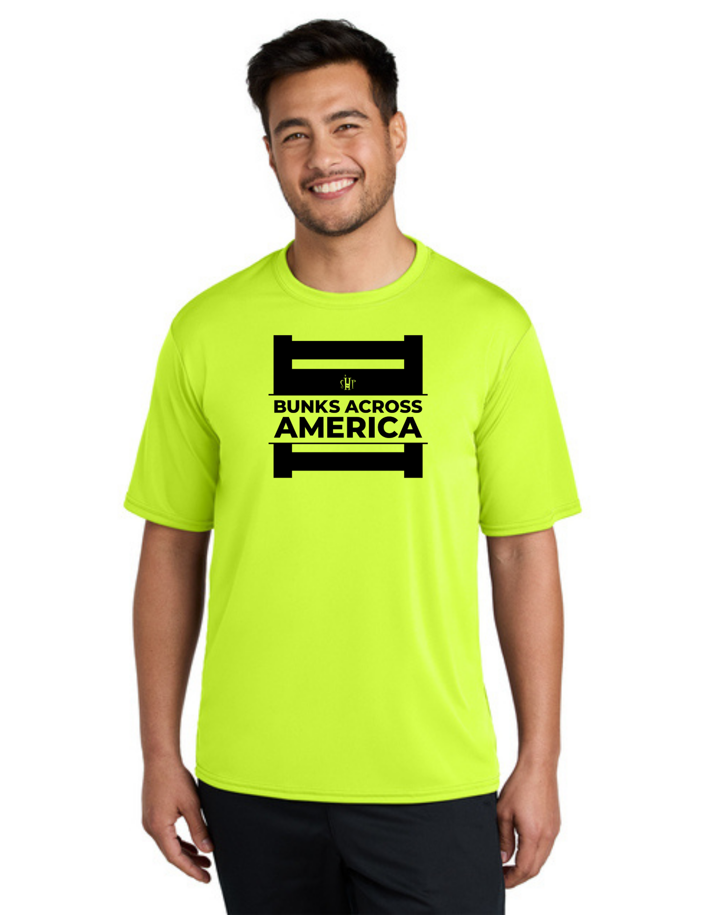 BAA 2025 - ADULT'S Performance UV Short Sleeve - "Official BAA Logo" (NEON YELLOW)