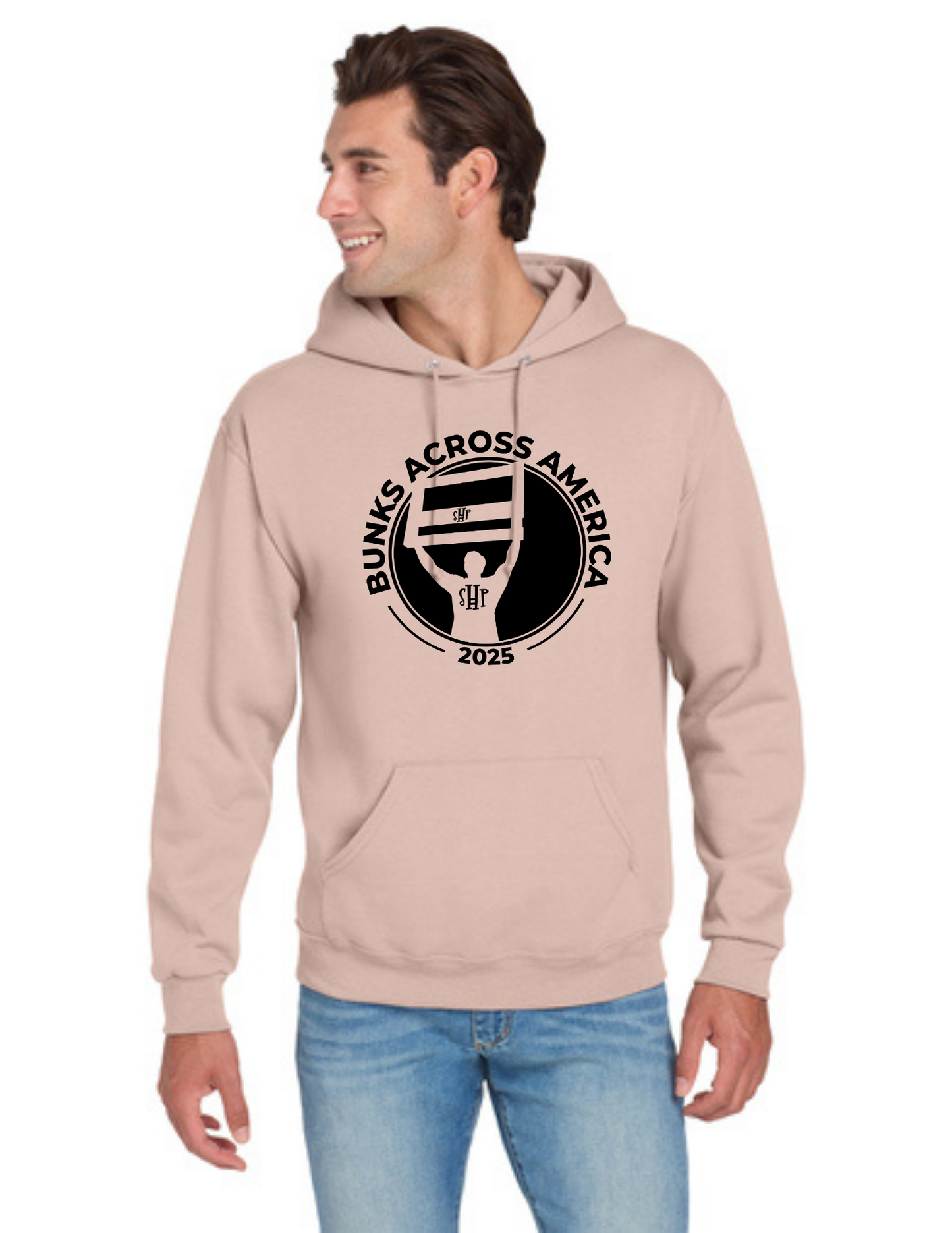 BAA 2025 - ADULT Hoodie - "Headboard Logo" (BLUSH PINK)