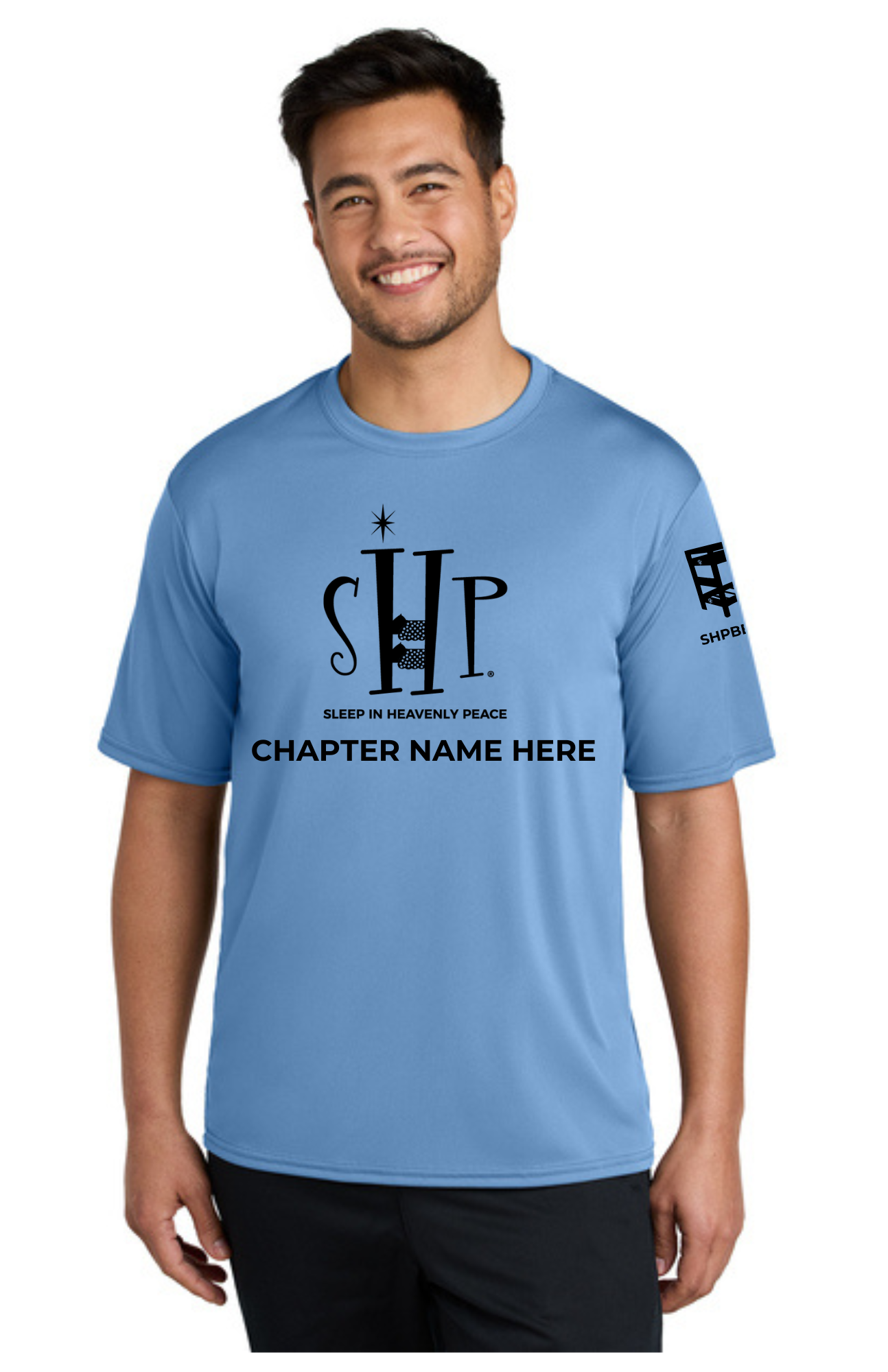 Chapter - ADULT Performance UV Short Sleeve (CAROLINA BLUE) - "CHAPTER NAME"