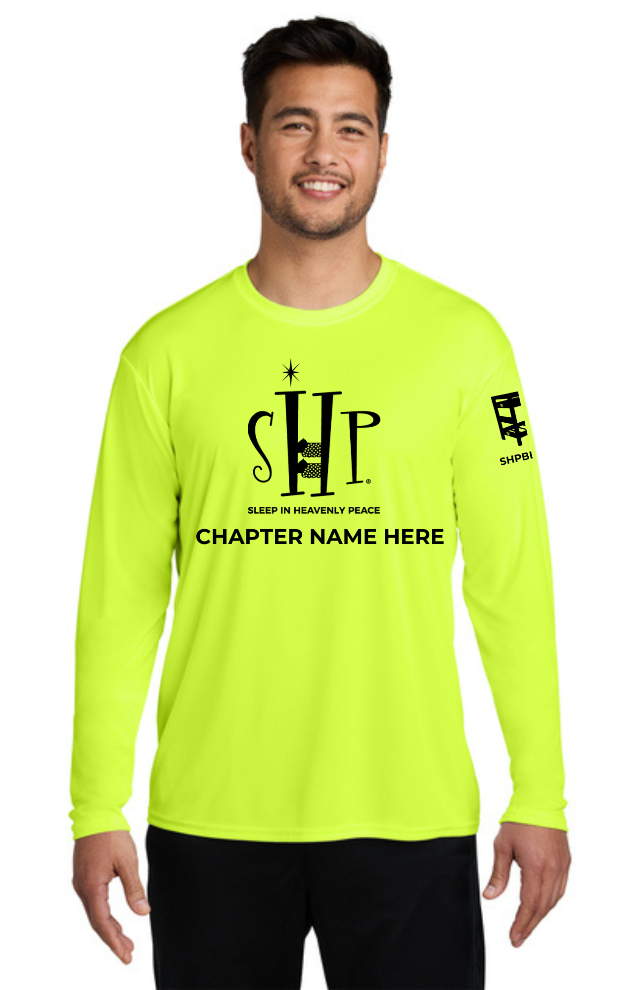 Chapter - ADULT UV Performance Long Sleeve (NEON YELLOW) - "CHAPTER NAME"