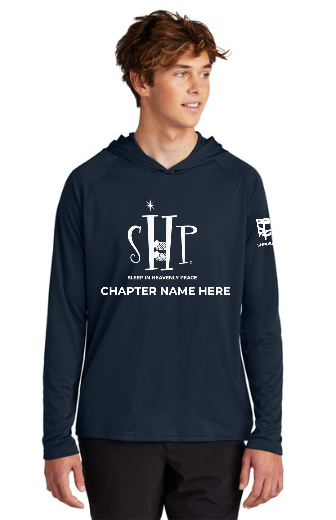 Chapter - ADULT UV Hooded Performance Pullover (TRUE NAVY) - "CHAPTER NAME"