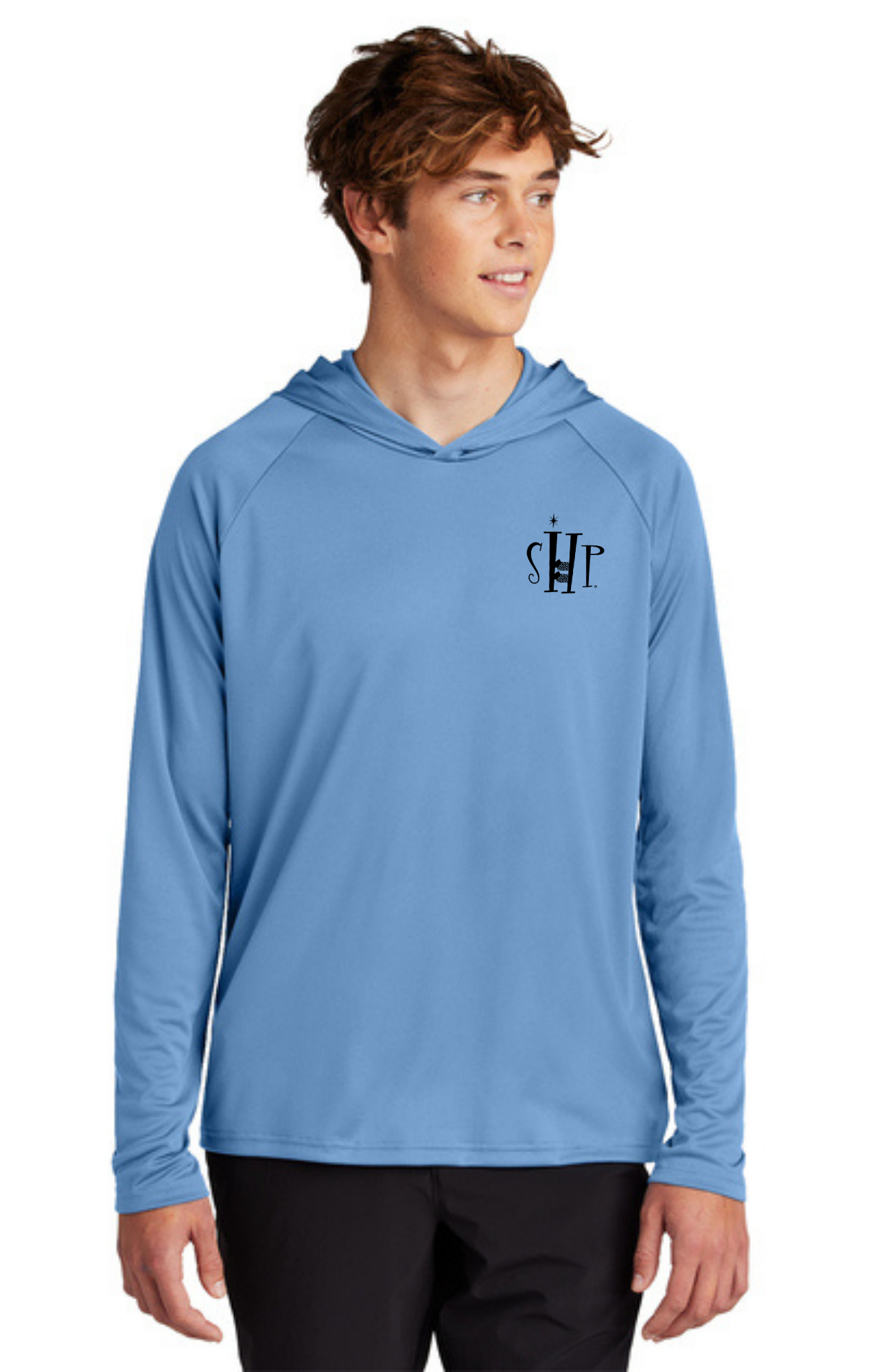 Hooded Performance UV Pullover (CAROLINA BLUE) - "SHP" LOGO