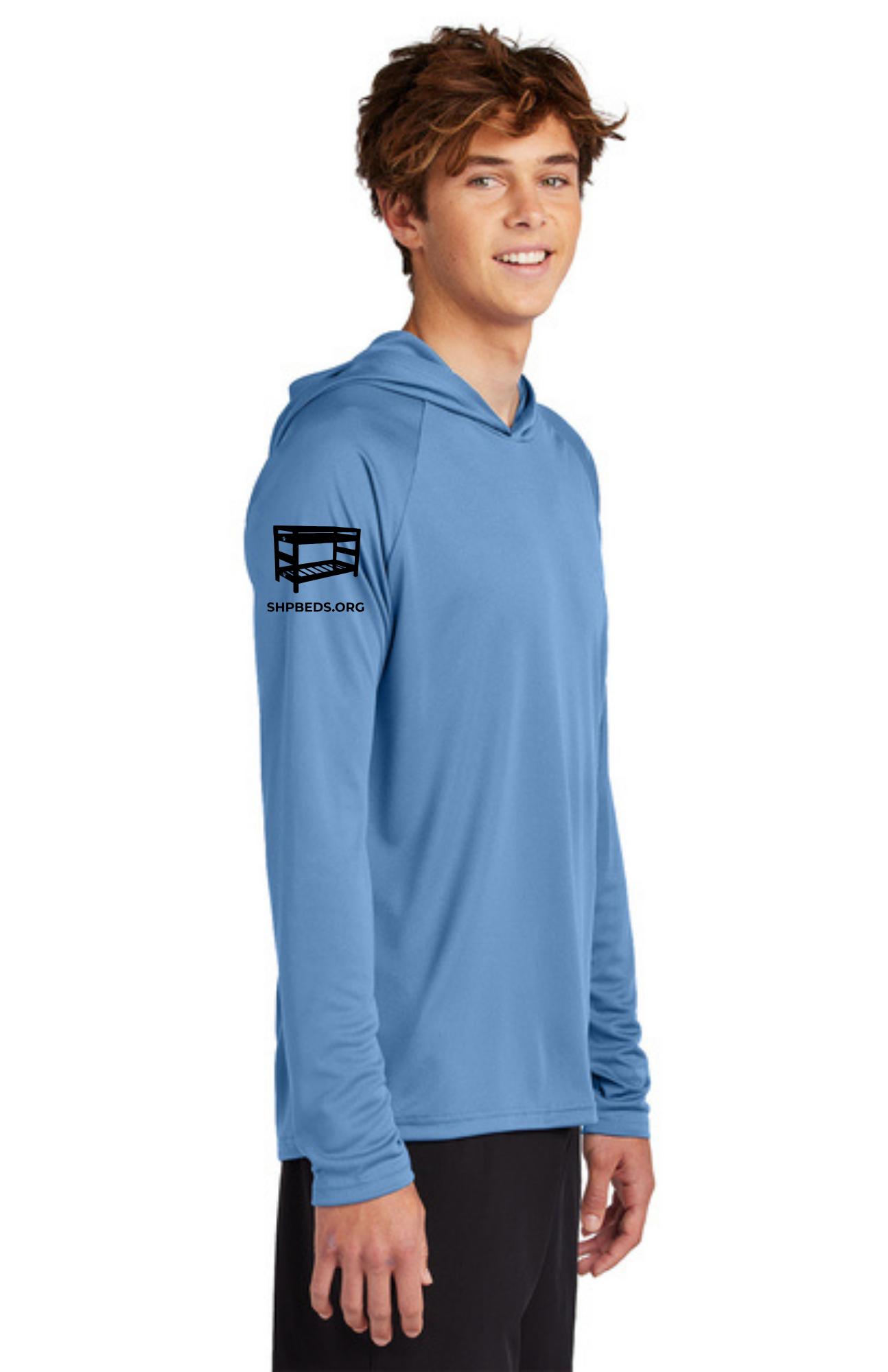Chapter - ADULT UV Hooded Performance Pullover (CAROLINA BLUE) - "CHAPTER NAME"