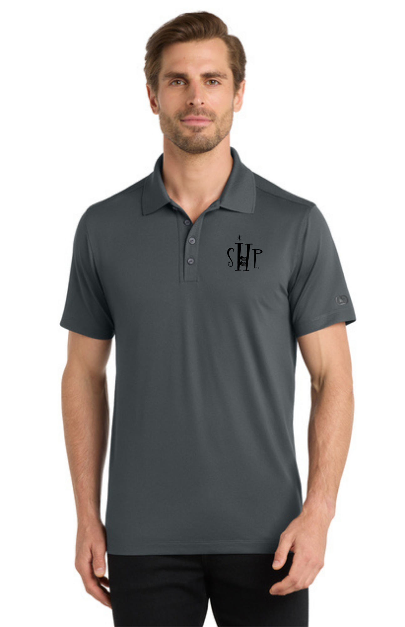OGIO MEN'S Performance Polo w/ Embroidery (DIESEL GREY) - "SHP" LOGO