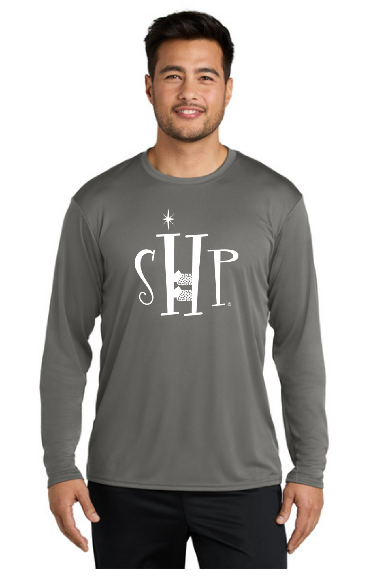 Long Sleeve Performance UV Shirt (GREY CONCRETE) - "SHP" LOGO