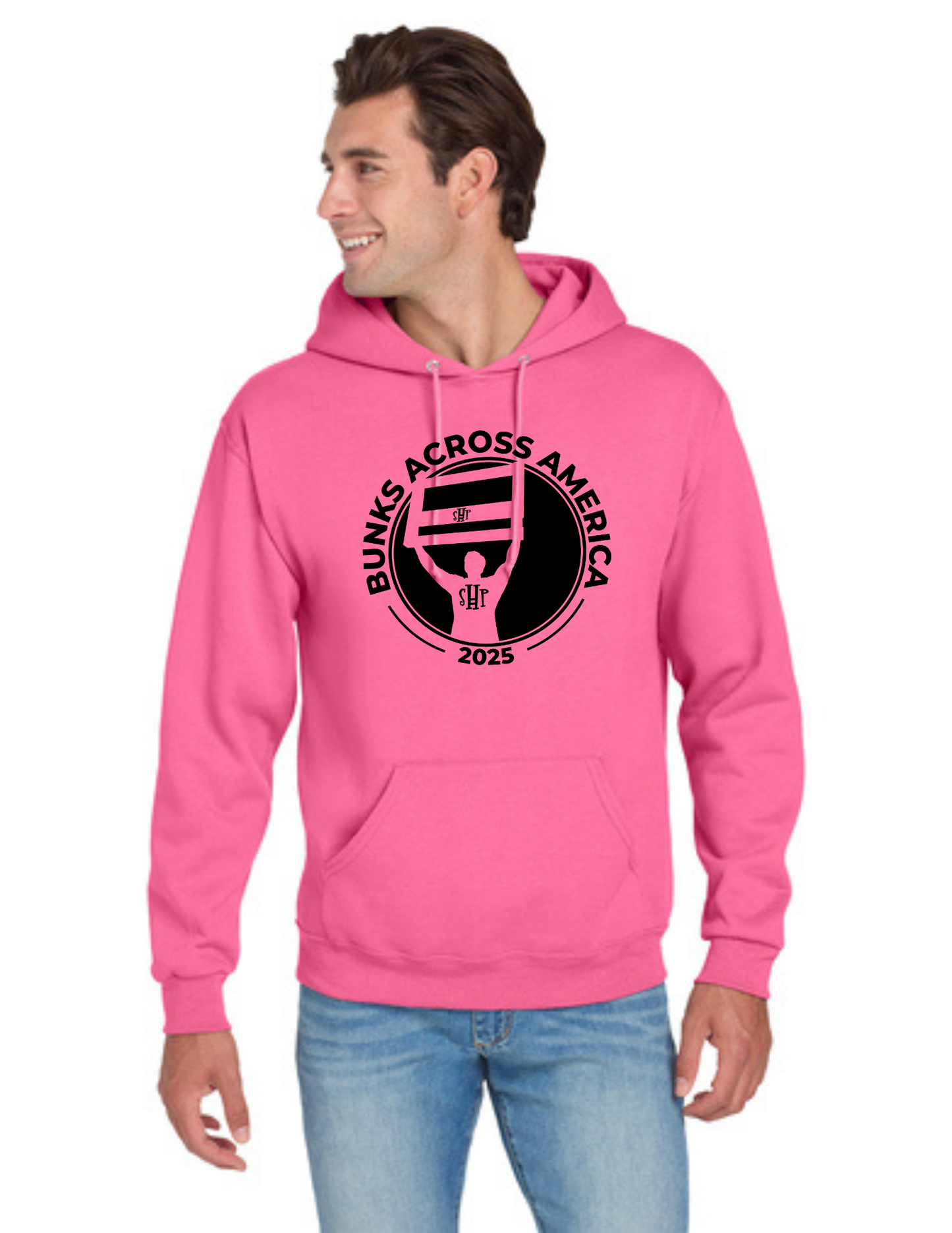 BAA 2025 - ADULT Hoodie - "Headboard Logo" (NEON PINK)