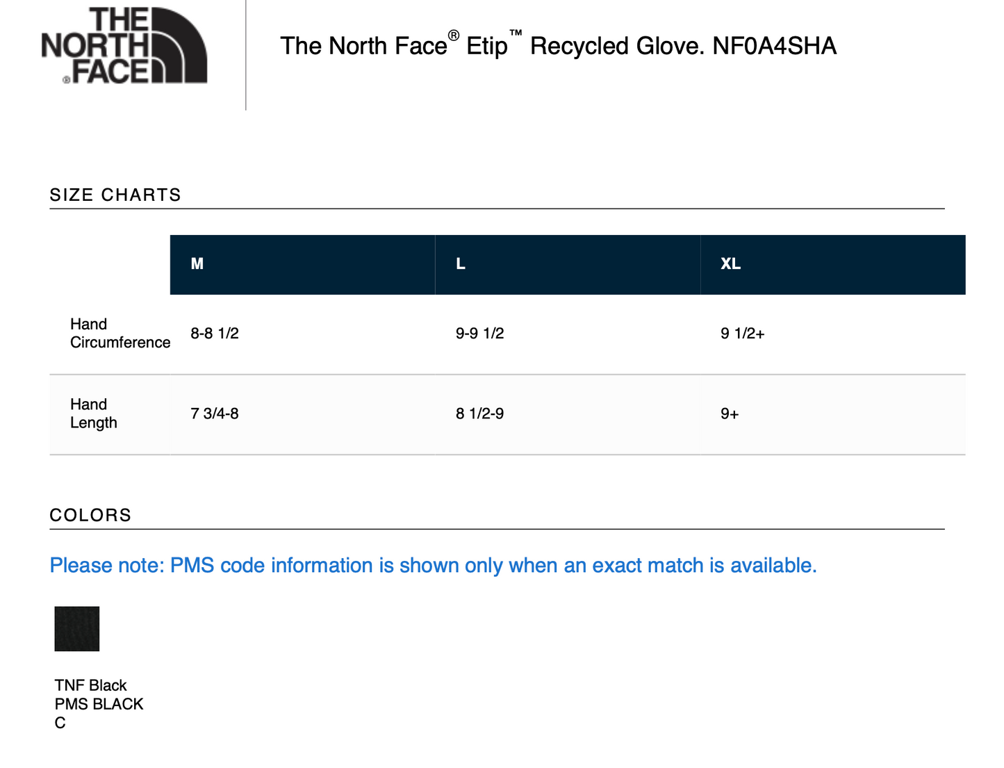 North Face Etip Recycled Gloves (BLACK)