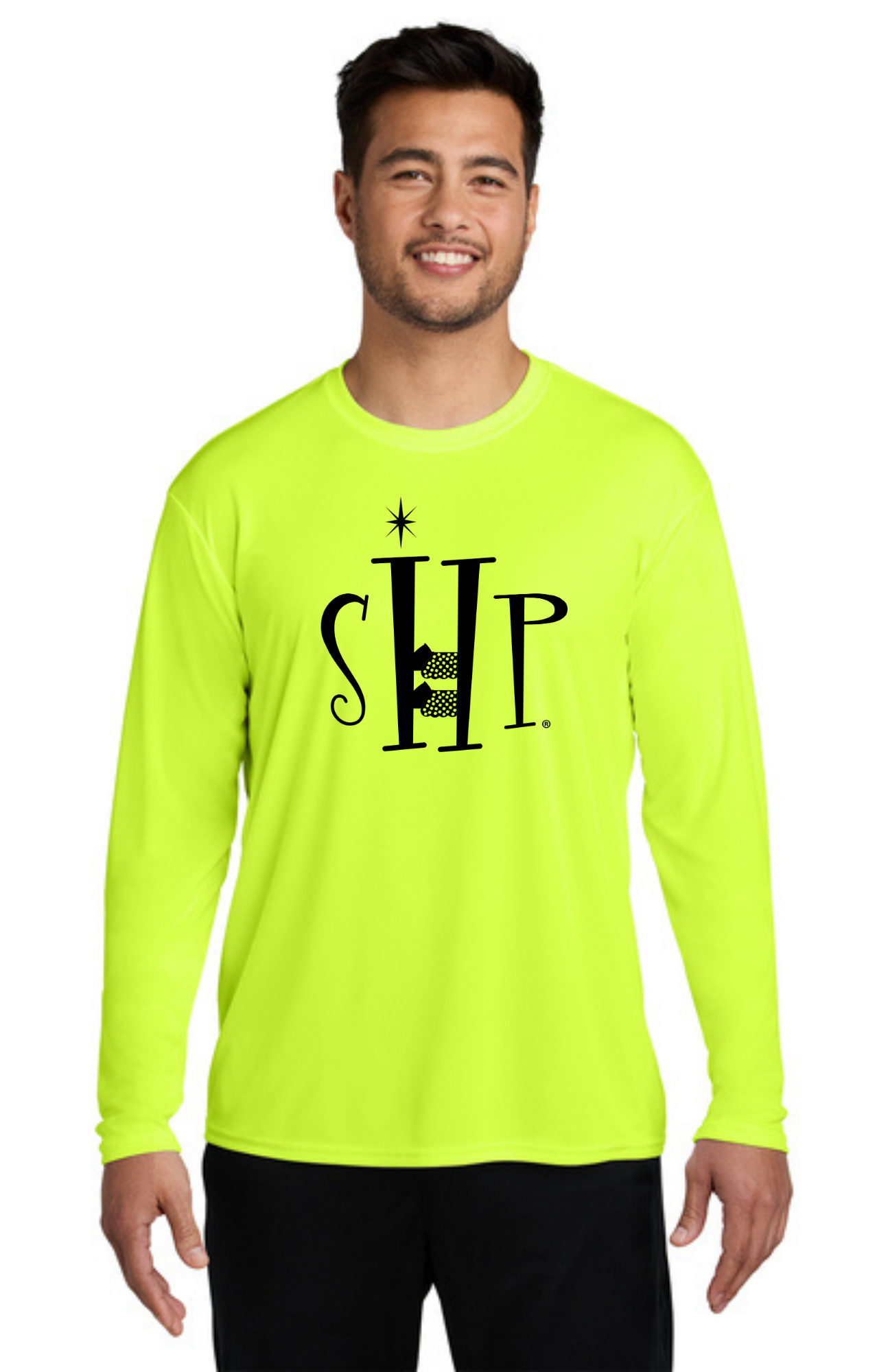 Long Sleeve Performance UV Shirt (NEON YELLOW) - "SHP" LOGO