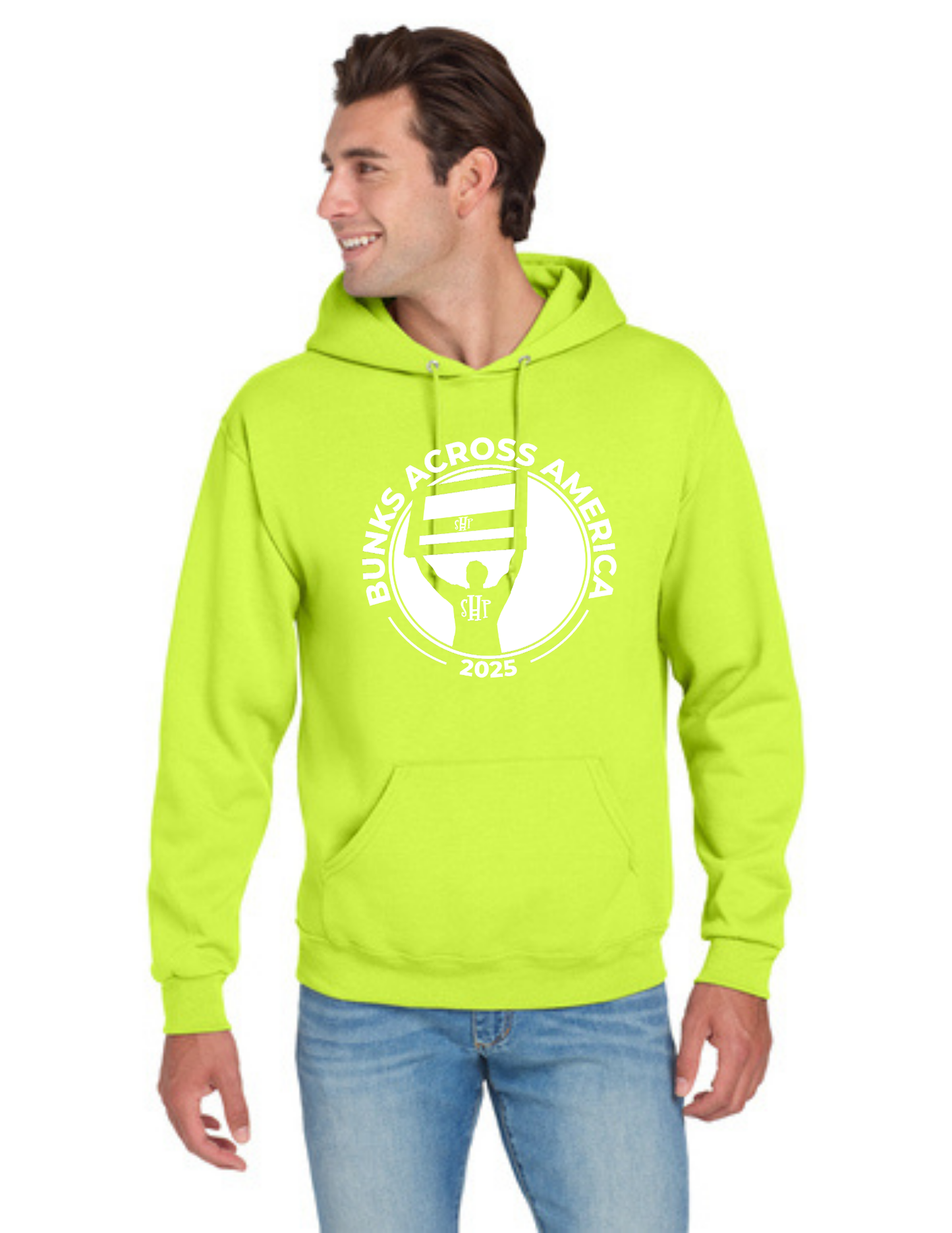 BAA 2025 - ADULT Hoodie - "Headboard Logo" (SAFETY GREEN)