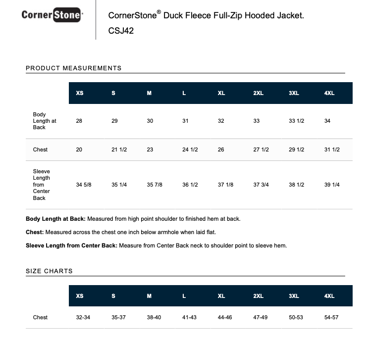 Full Zip - CornerStone Duck Fleece Hooded Jacket (BLACK/HEATHER GREY)