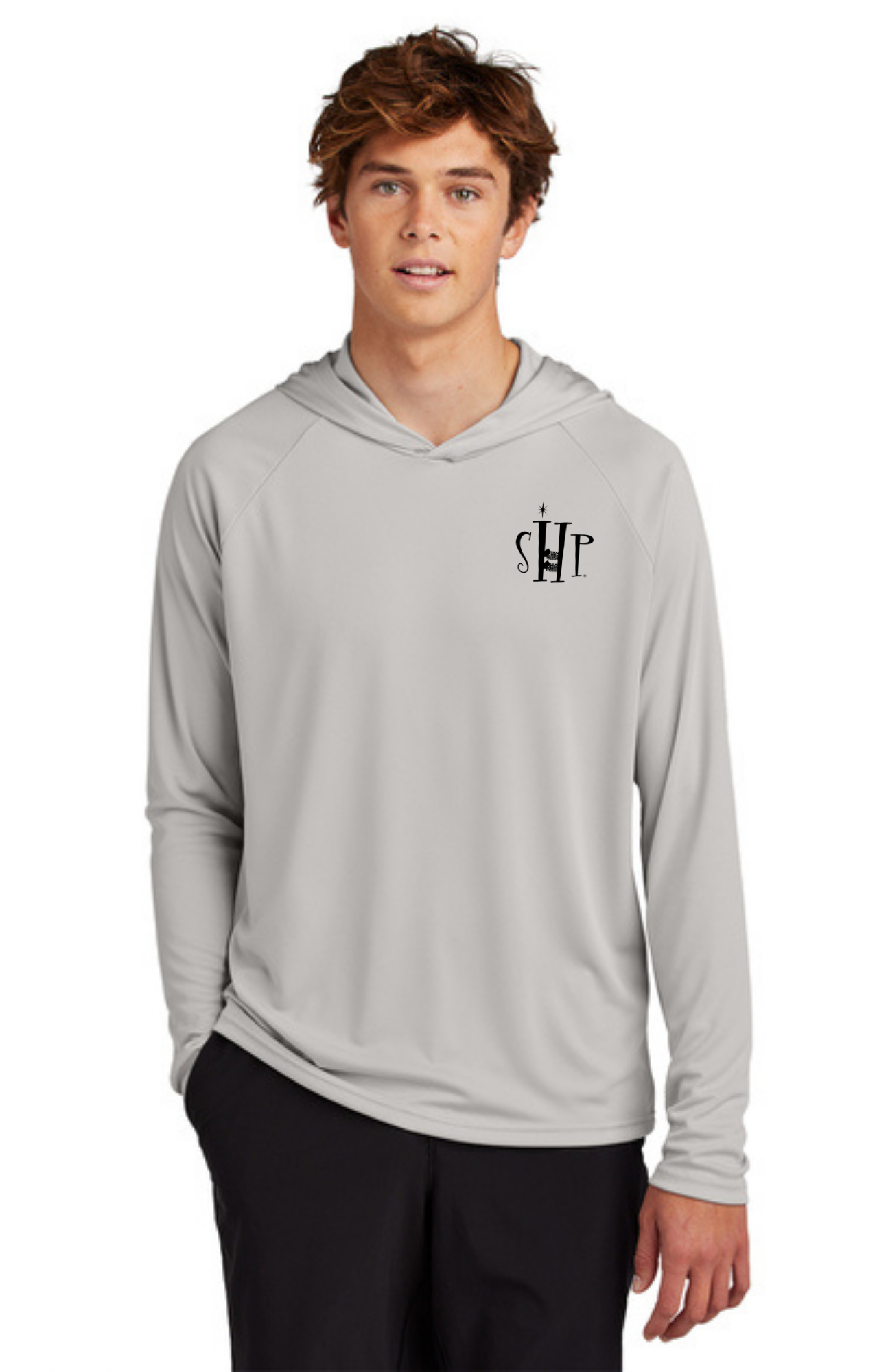 Hooded Performance UV Pullover (SILVER) - "SHP" LOGO