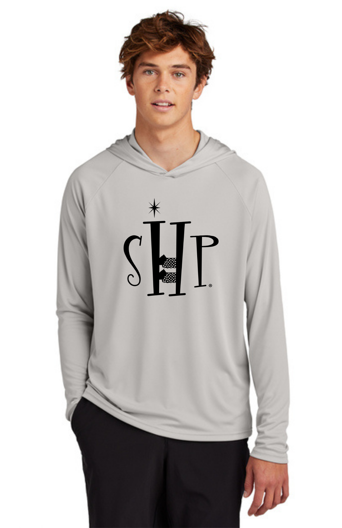 Hooded Performance UV Pullover (SILVER) - "SHP" LOGO