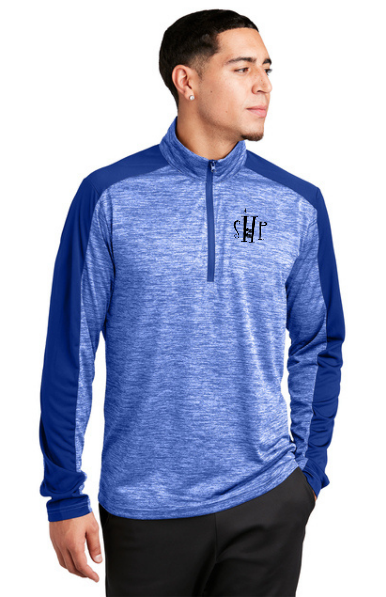 MEN'S 1/4 Zip Pullover (TRUE ROYAL ELECTRIC/ TRUE ROYAL) - "SHP" LOGO