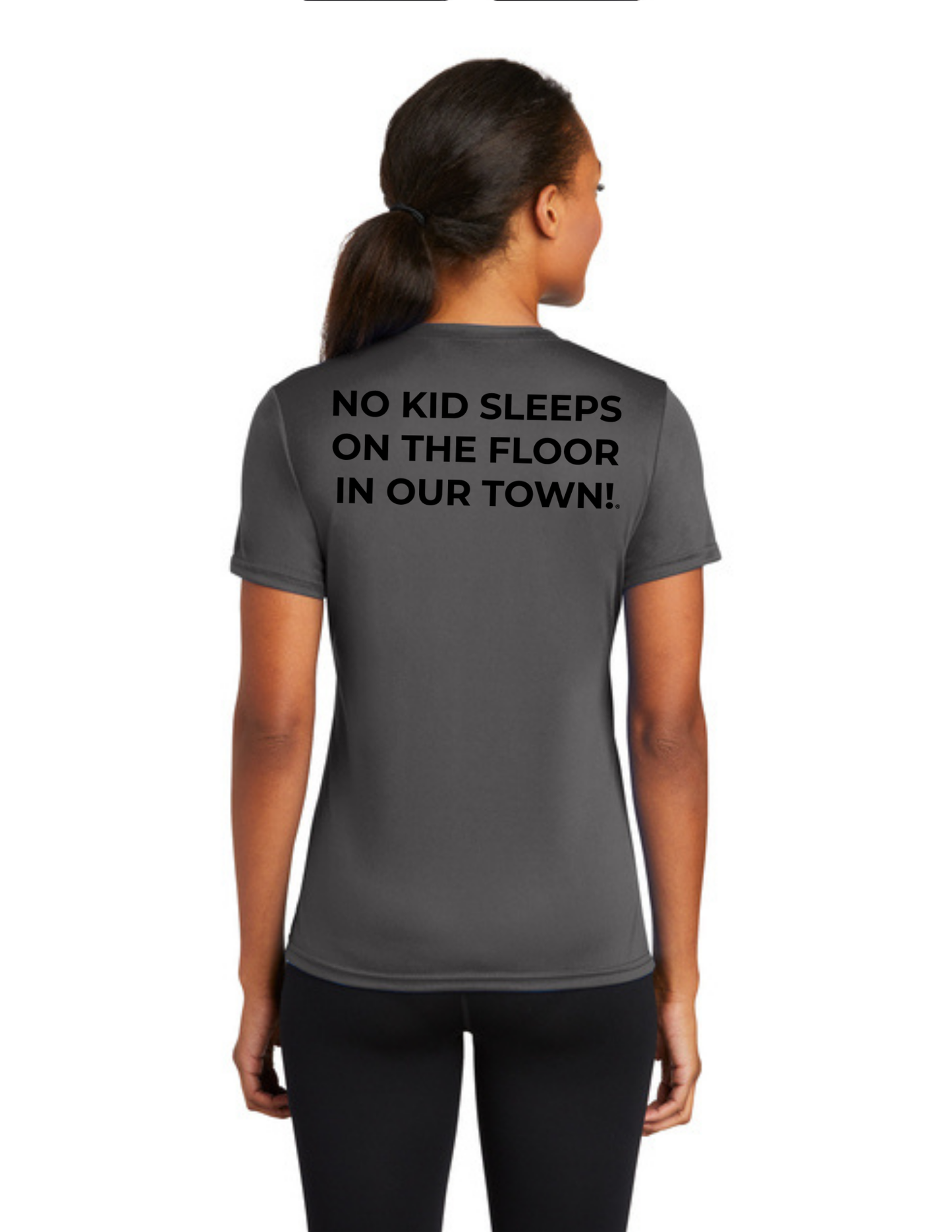 BAA 2025 - WOMEN'S Short Sleeve Performance Shirt - "Official BAA Logo" (CHARCOAL)