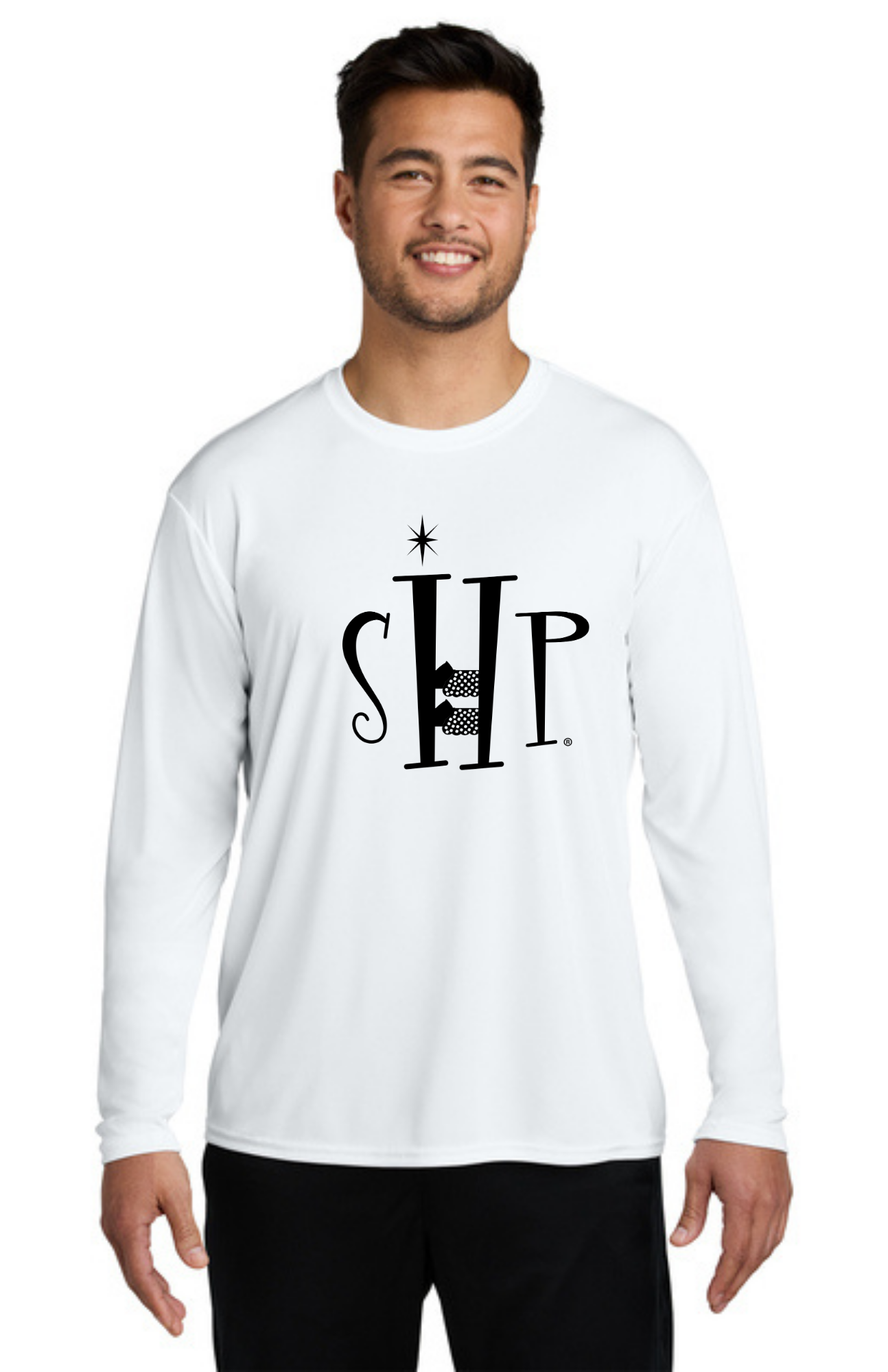 Long Sleeve Performance UV Shirt (WHITE) - "SHP" LOGO