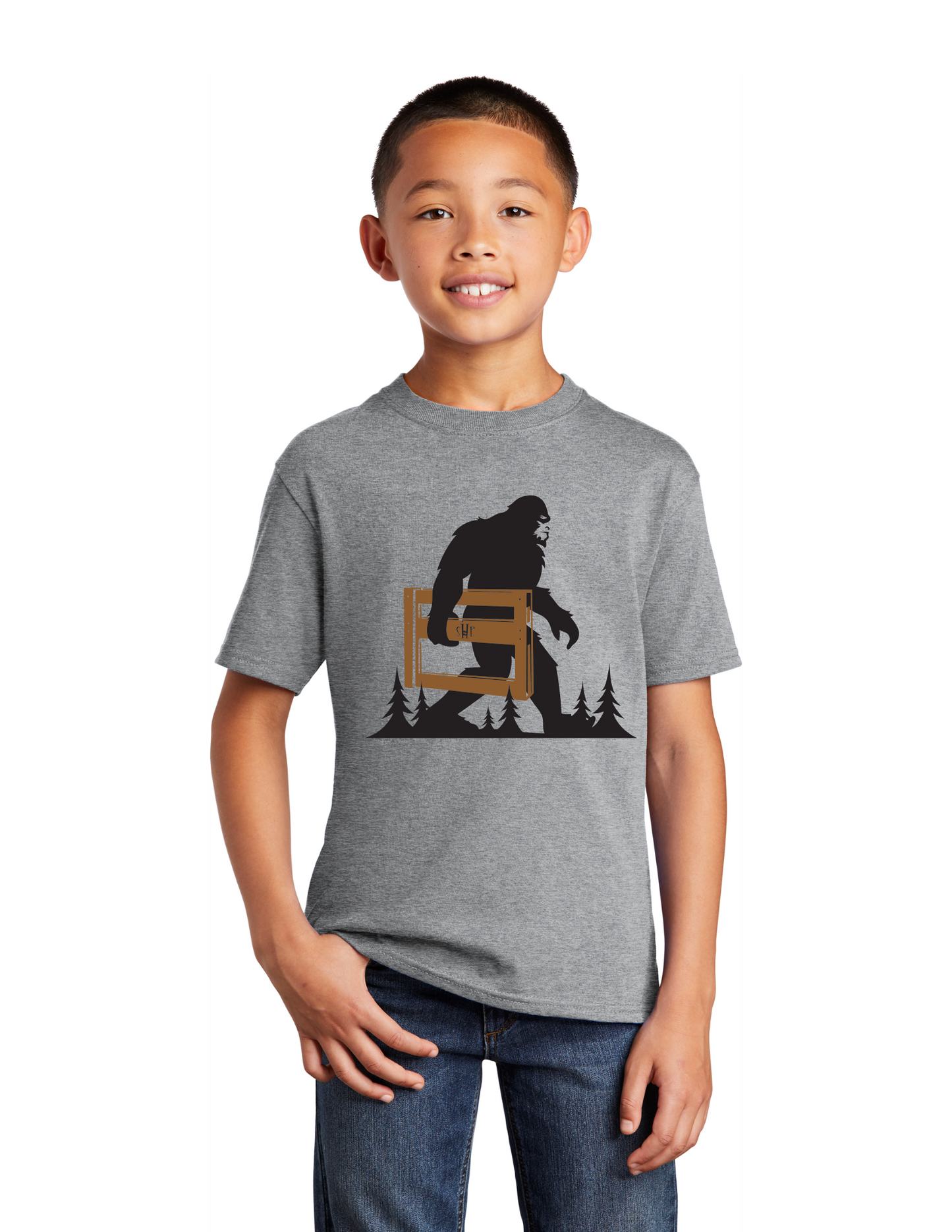 LEGACY - YOUTH Tee (ATHLETIC HEATHER) - “SASQUATCH" LOGO