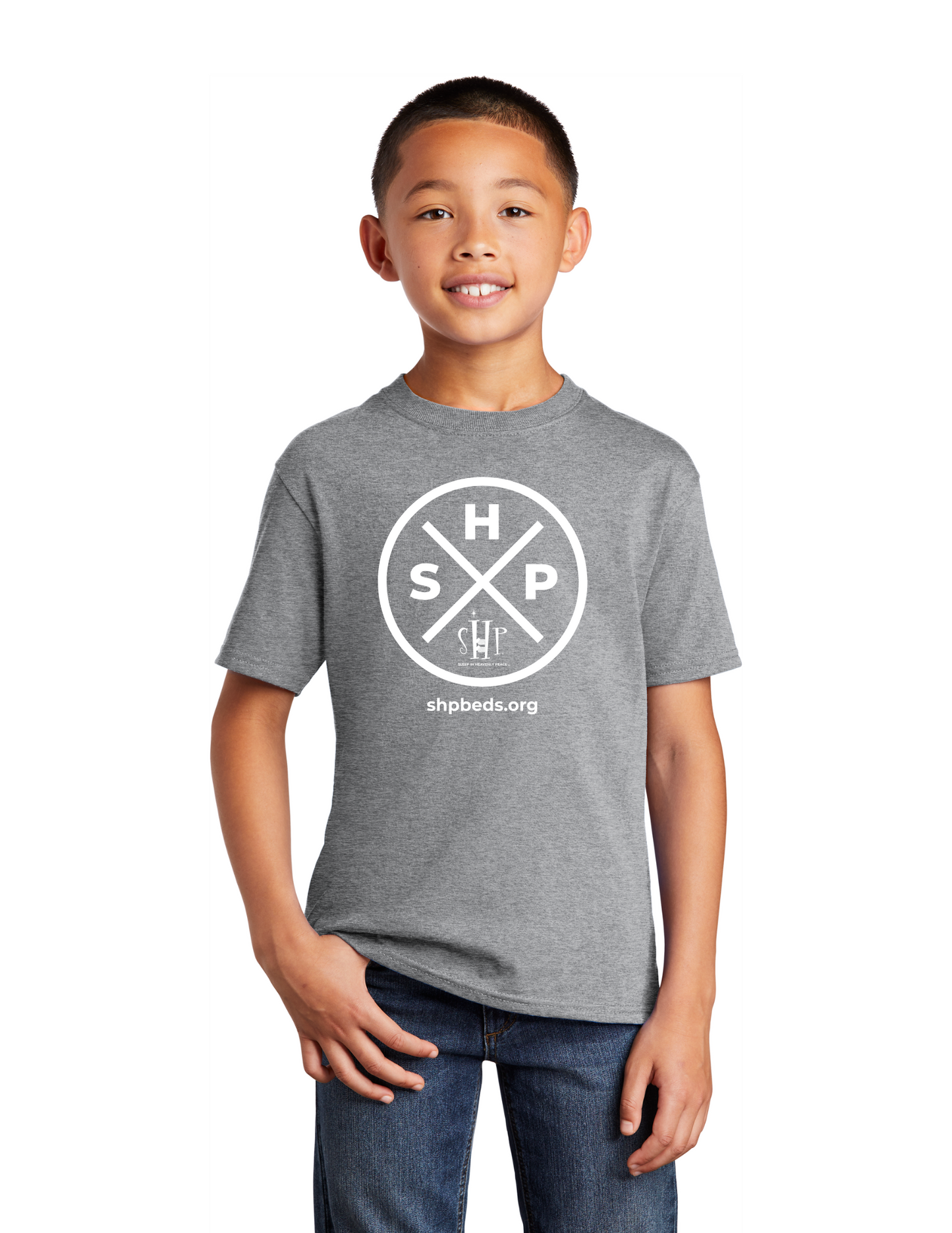 LEGACY - YOUTH Tee (ATHLETIC HEATHER) - “SLEEP CIRCLE” LOGO