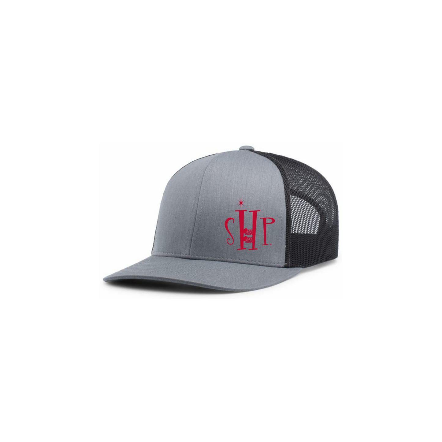 Snap Back Hat with SHP Logo Embroidery (HeatherGrey/Black) - All Colors