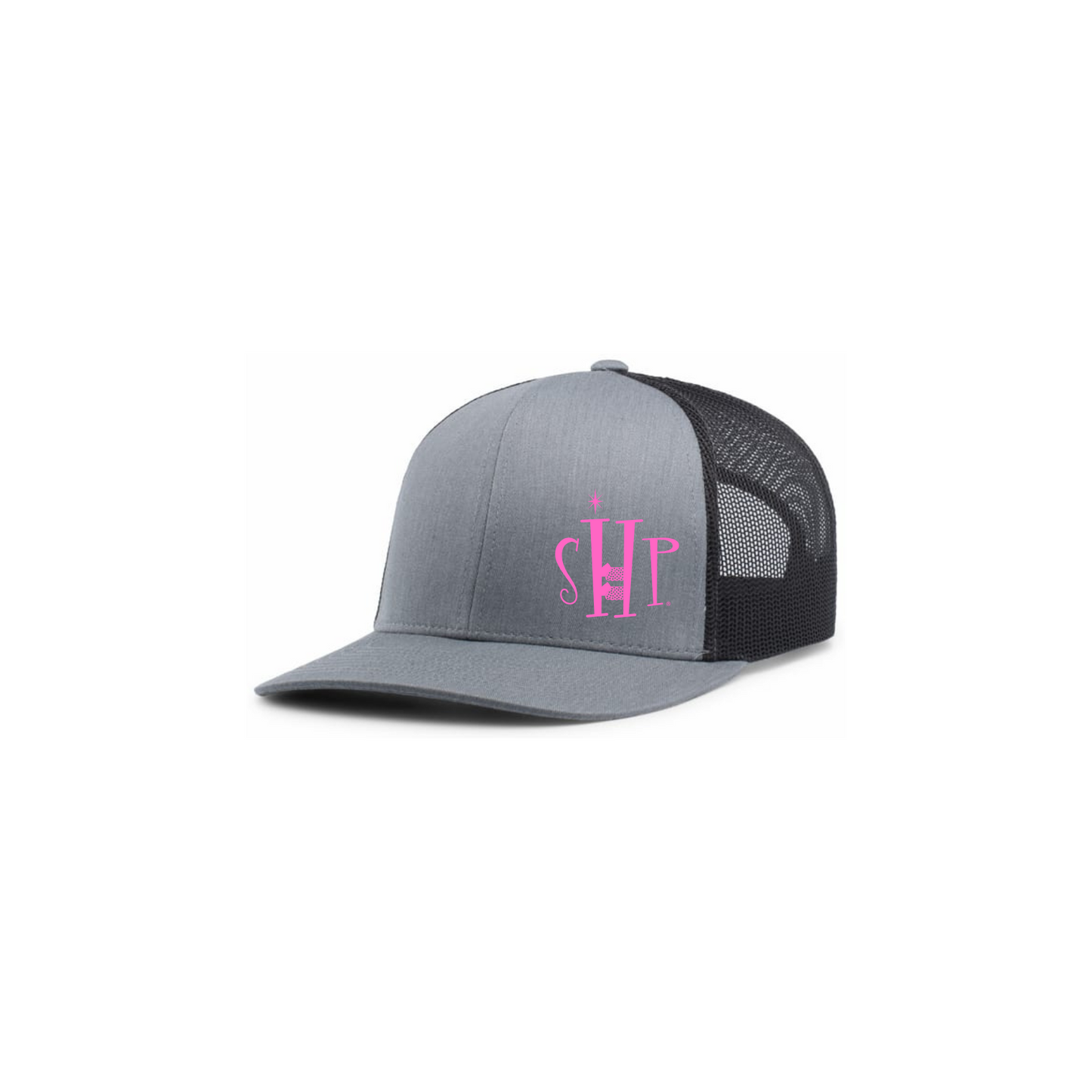 Snap Back Hat with SHP Logo Embroidery (HeatherGrey/Black) - All Colors