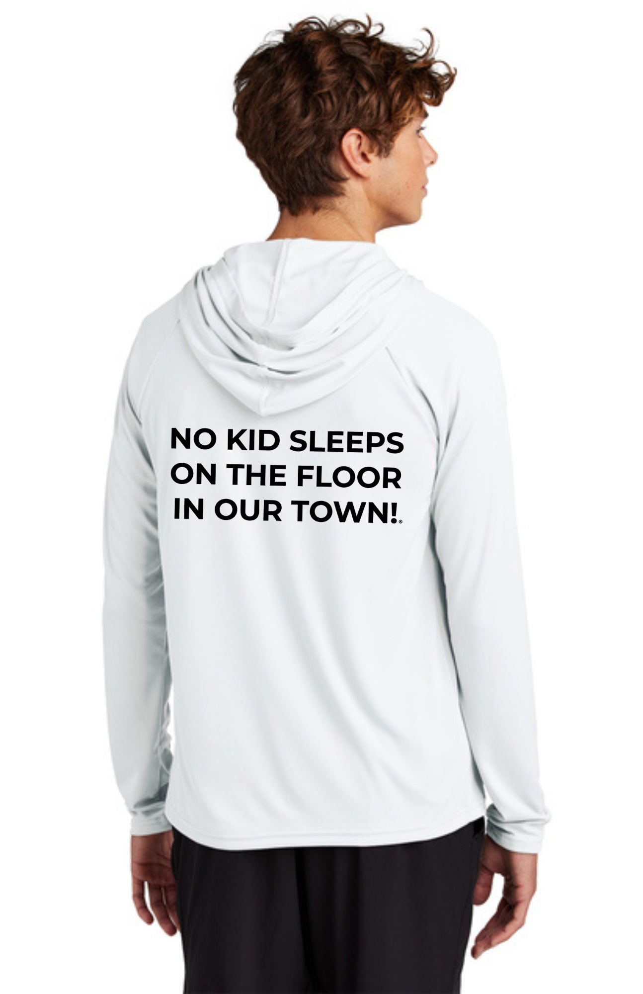 Chapter - ADULT UV Hooded Performance Pullover (WHITE) - "CHAPTER NAME"