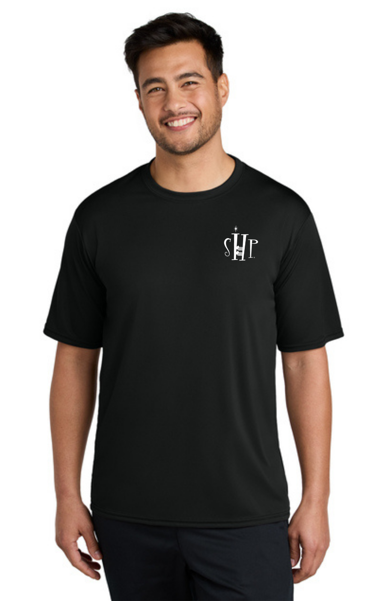 Performance Short Sleeve UV SHIRT (JET BLACK) - "SHP" LOGO