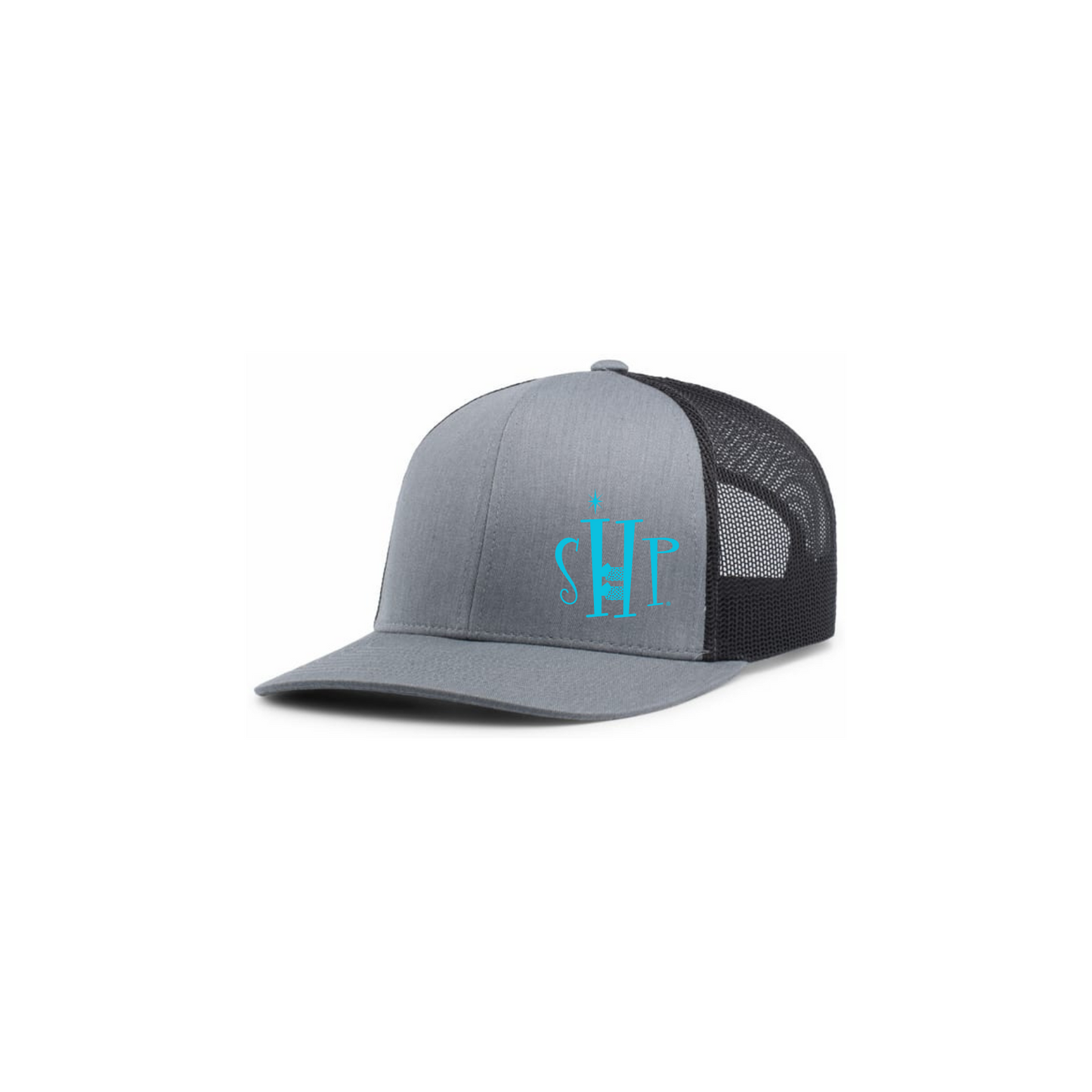 Snap Back Hat with SHP Logo Embroidery (HeatherGrey/Black) - All Colors