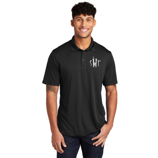 MEN'S Official SHP Polo (BLACK) - White Logo