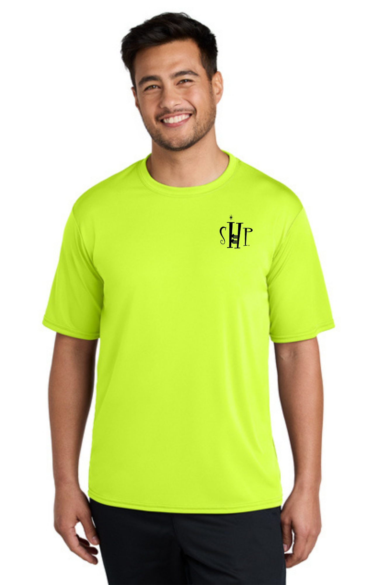 Performance Short Sleeve UV Shirt (NEON YELLO) - "SHP" LOGO