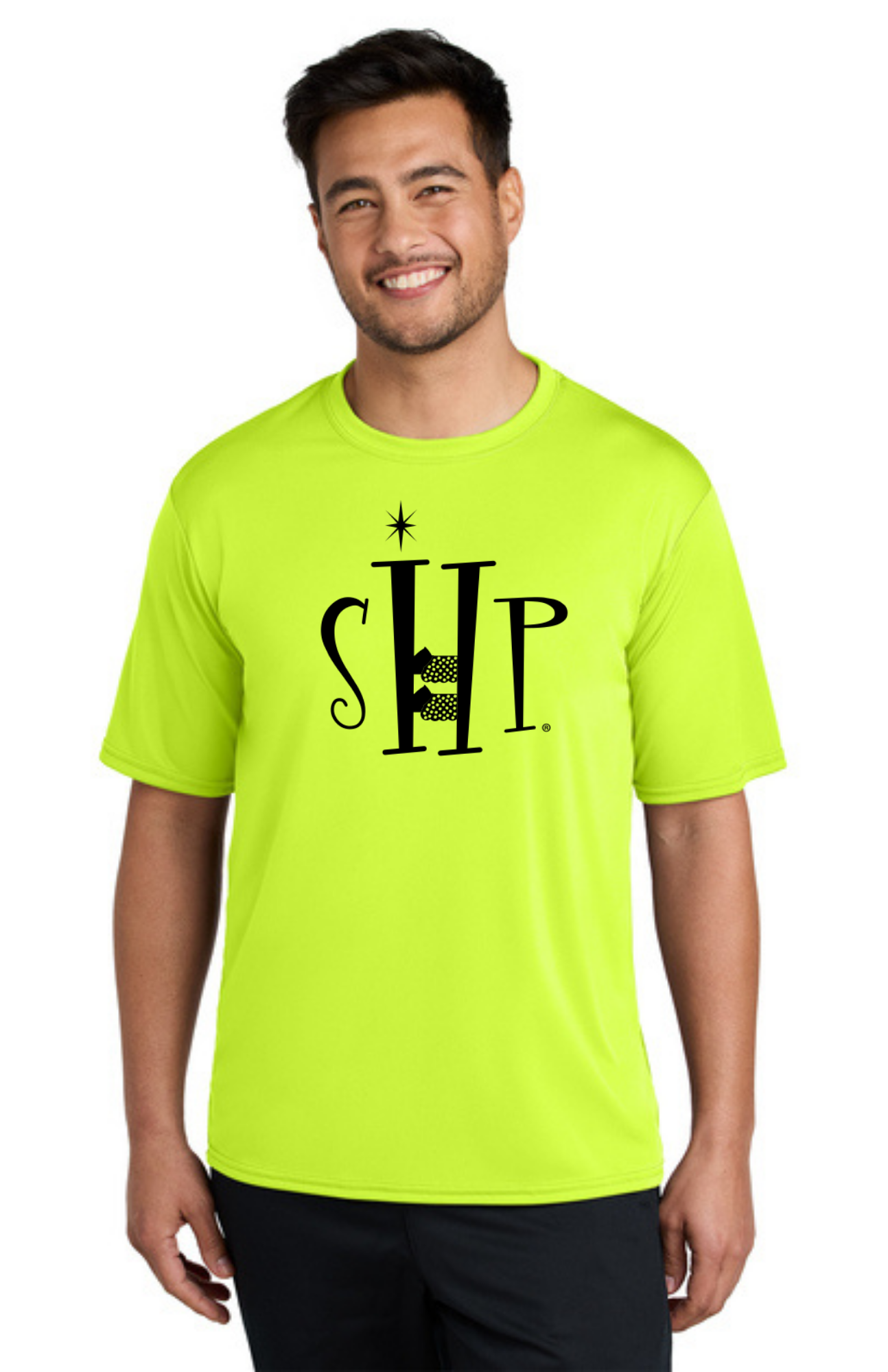 Performance Short Sleeve UV Shirt (NEON YELLO) - "SHP" LOGO