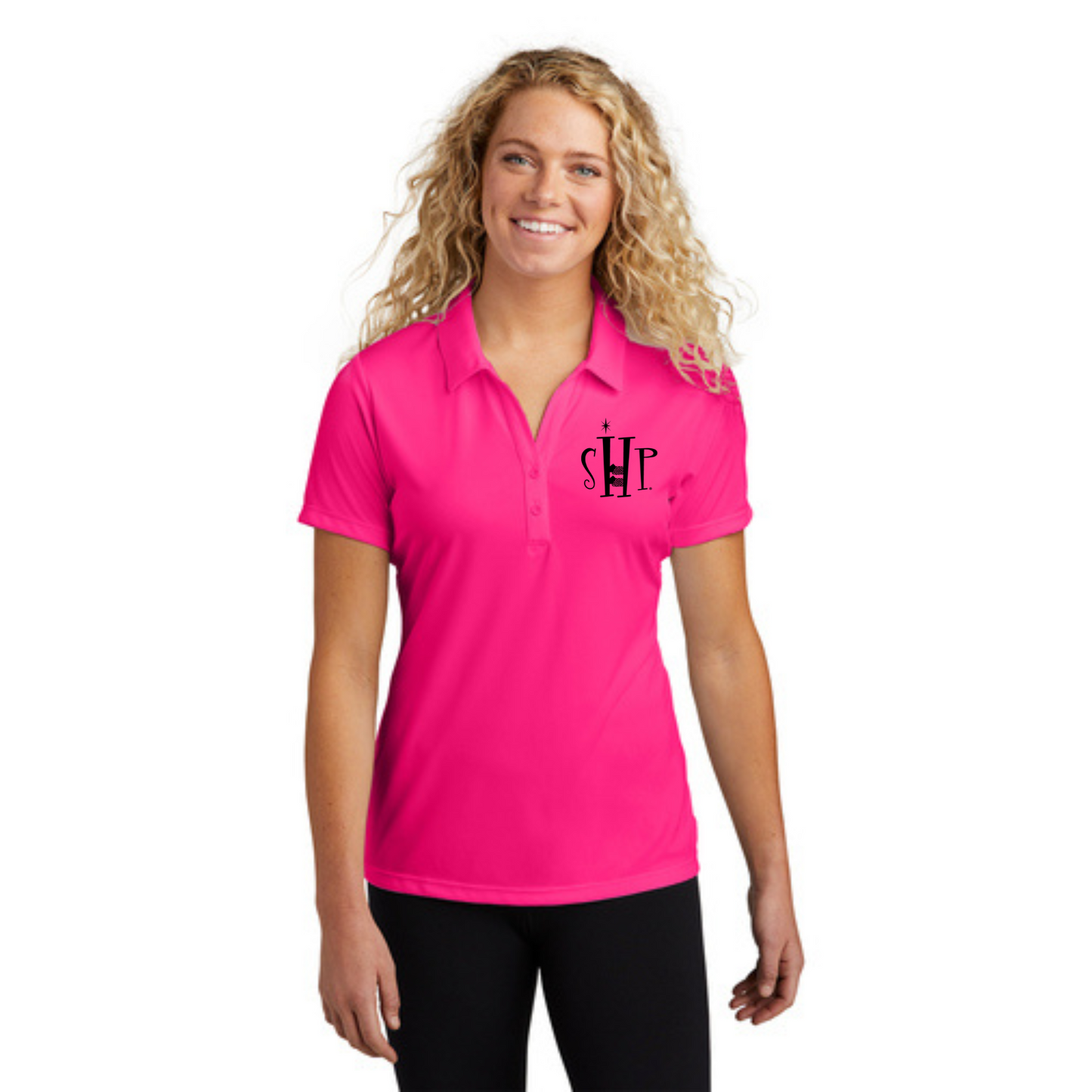 WOMEN'S Official SHP Polo (PINK RASPBERRY) - White or Black Logo