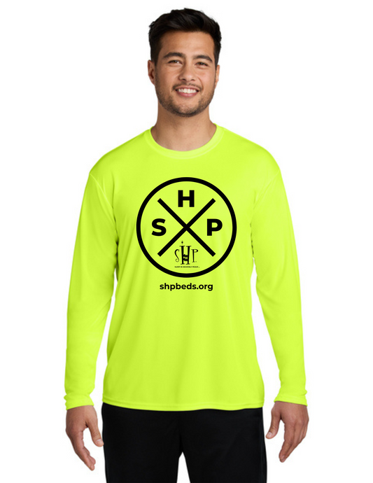 LEGACY - Long Sleeve Performance UV Shirt (NEON YELLOW)  - "SLEEP CIRCLE" LOGO