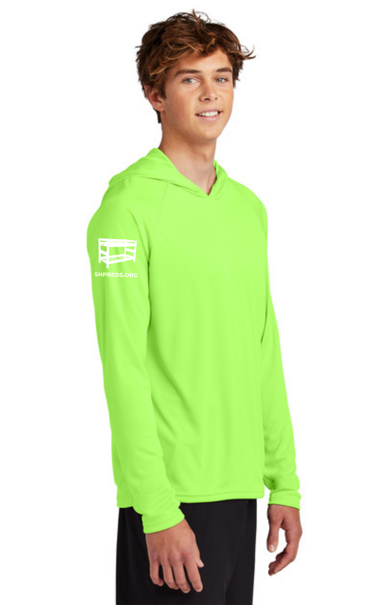 Chapter - ADULT UV Hooded Performance Pullover (NEON GREEN) - "CHAPTER NAME"