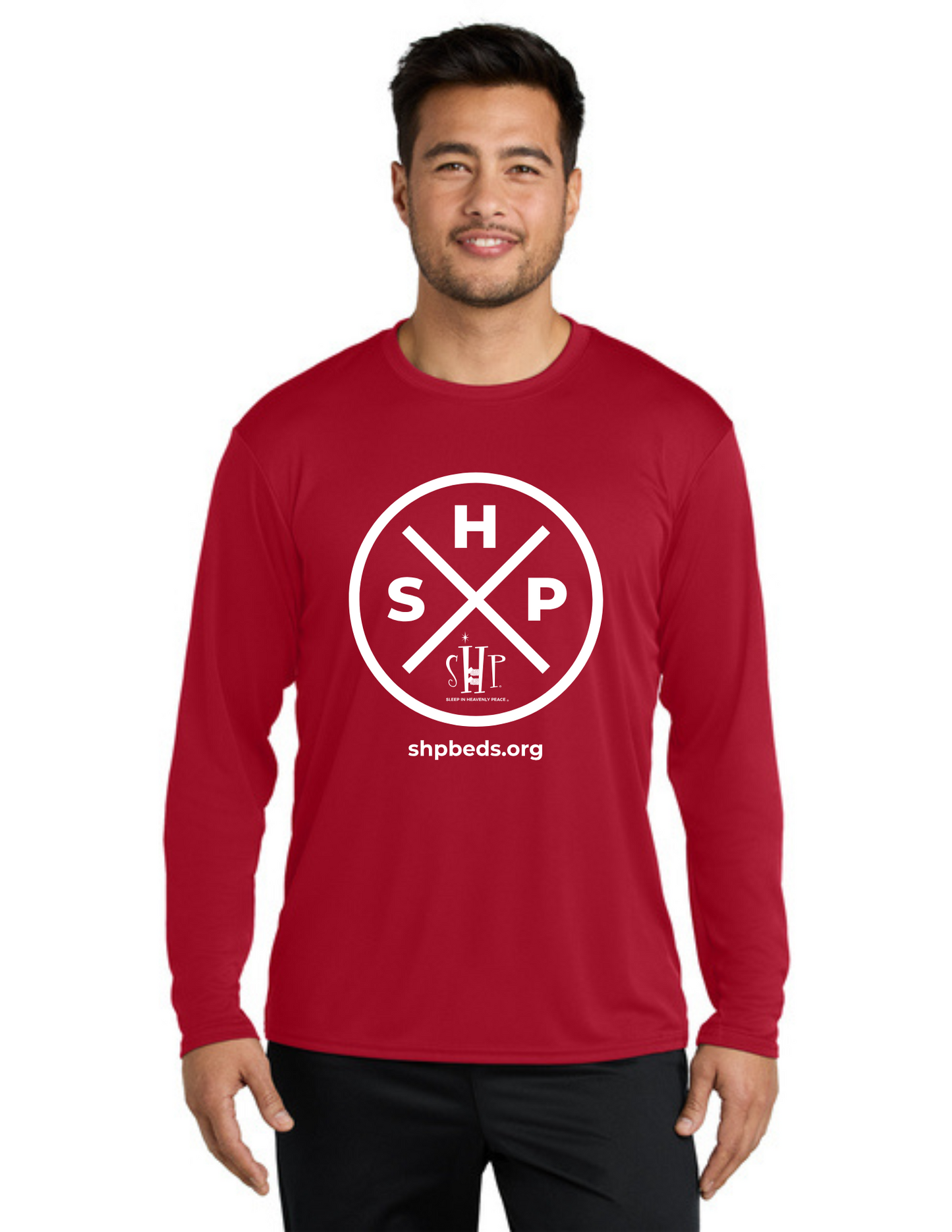 LEGACY - Long Sleeve Performance UV Shirt (RED)  - "SLEEP CIRCLE" LOGO