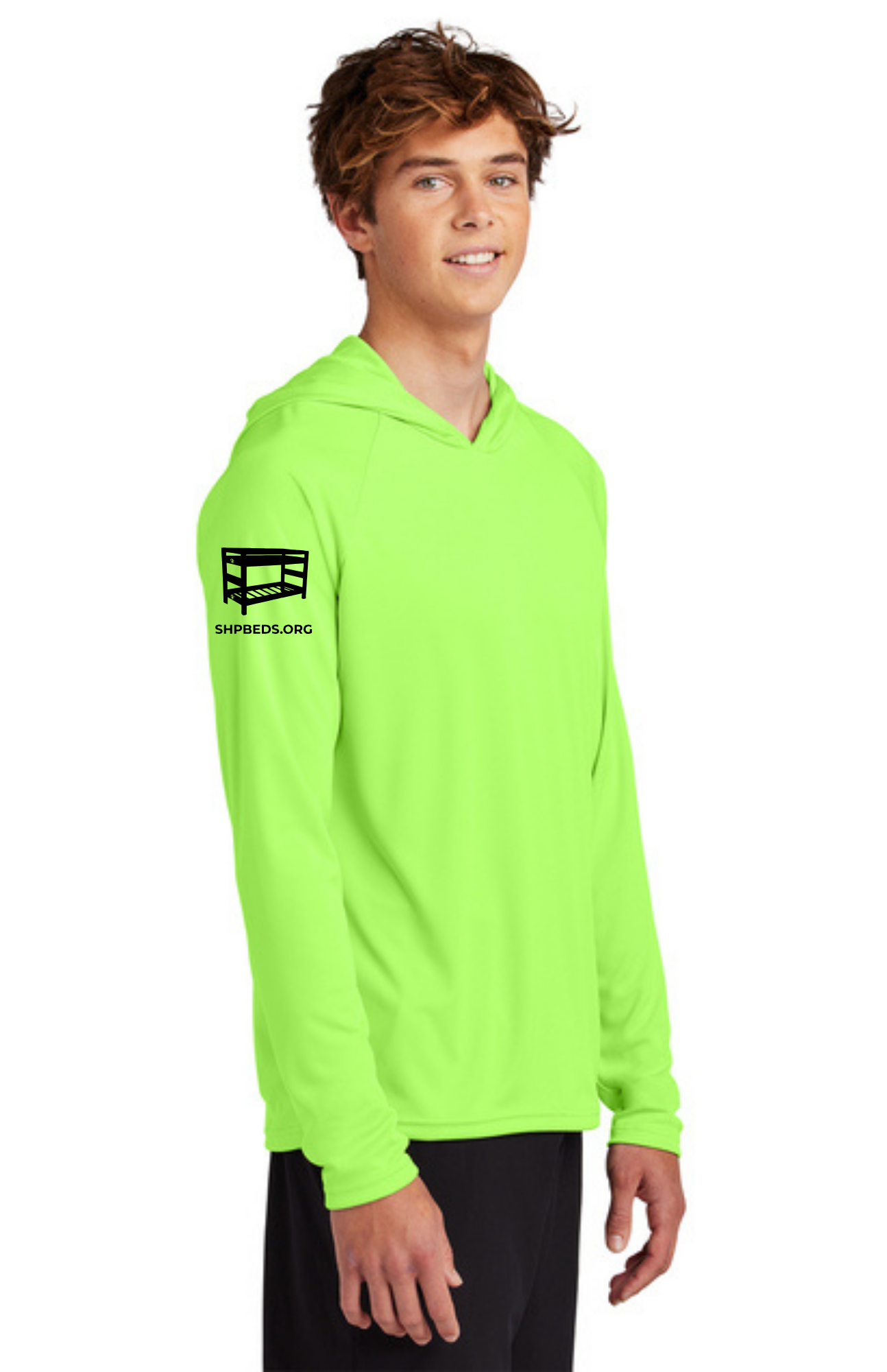 Chapter - ADULT UV Hooded Performance Pullover (NEON GREEN) - "CHAPTER NAME"