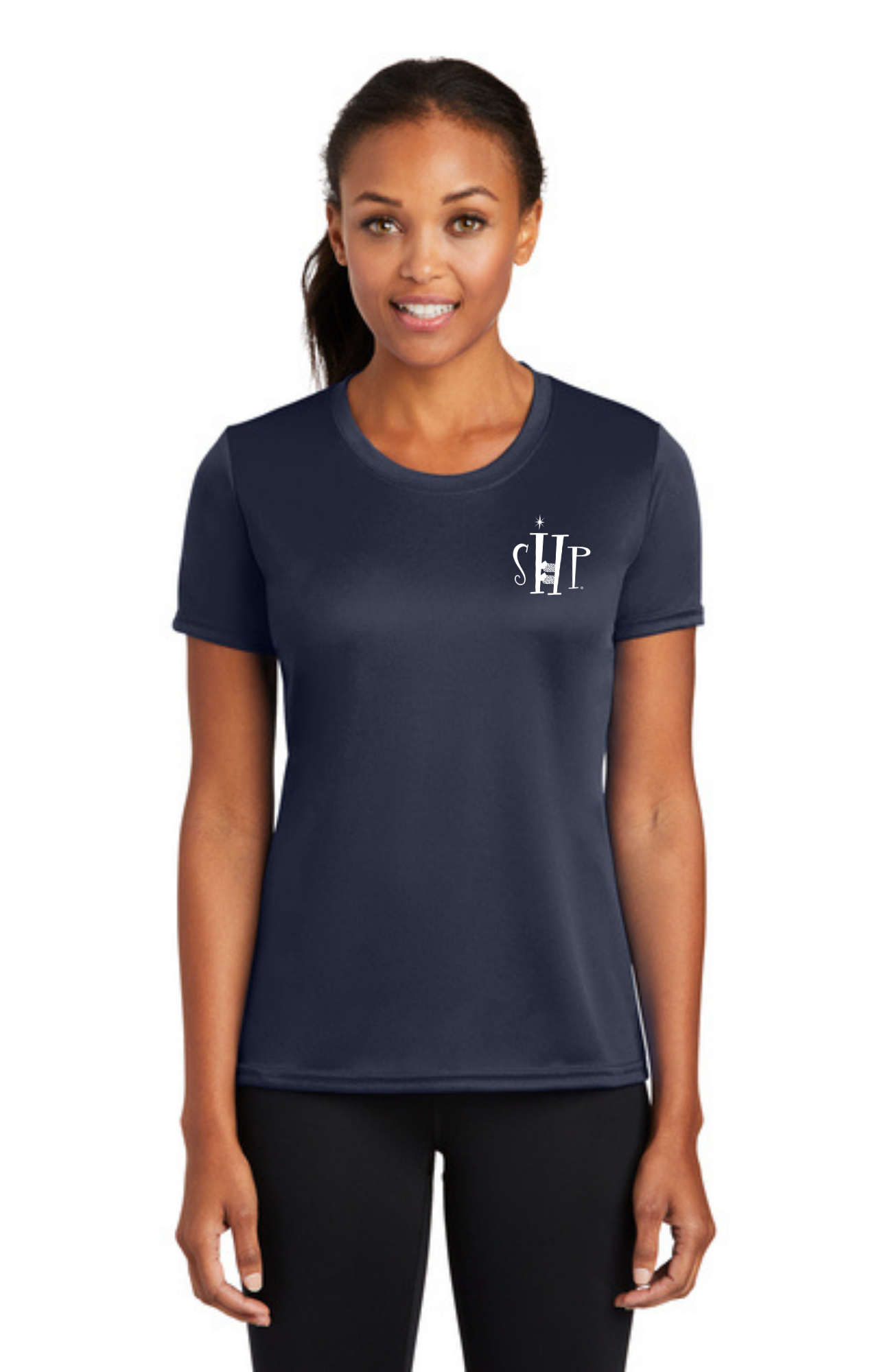 WOMEN'S Performance UV Short Sleeve (DEEP NAVY) - "SHP" LOGO