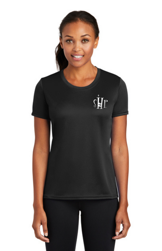 WOMEN'S Performance UV Short Sleeve (JET BLACK) - "SHP" LOGO