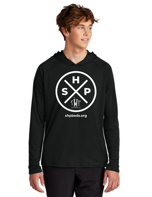 LEGACY - Hooded Performance UV Pullover (JET BLACK) - "SLEEP CIRCLE" LOGO