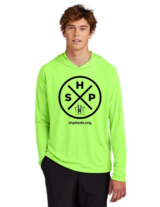 LEGACY - Hooded Performance UV Pullover (NEON GREEN) - "SLEEP CIRCLE" LOGO