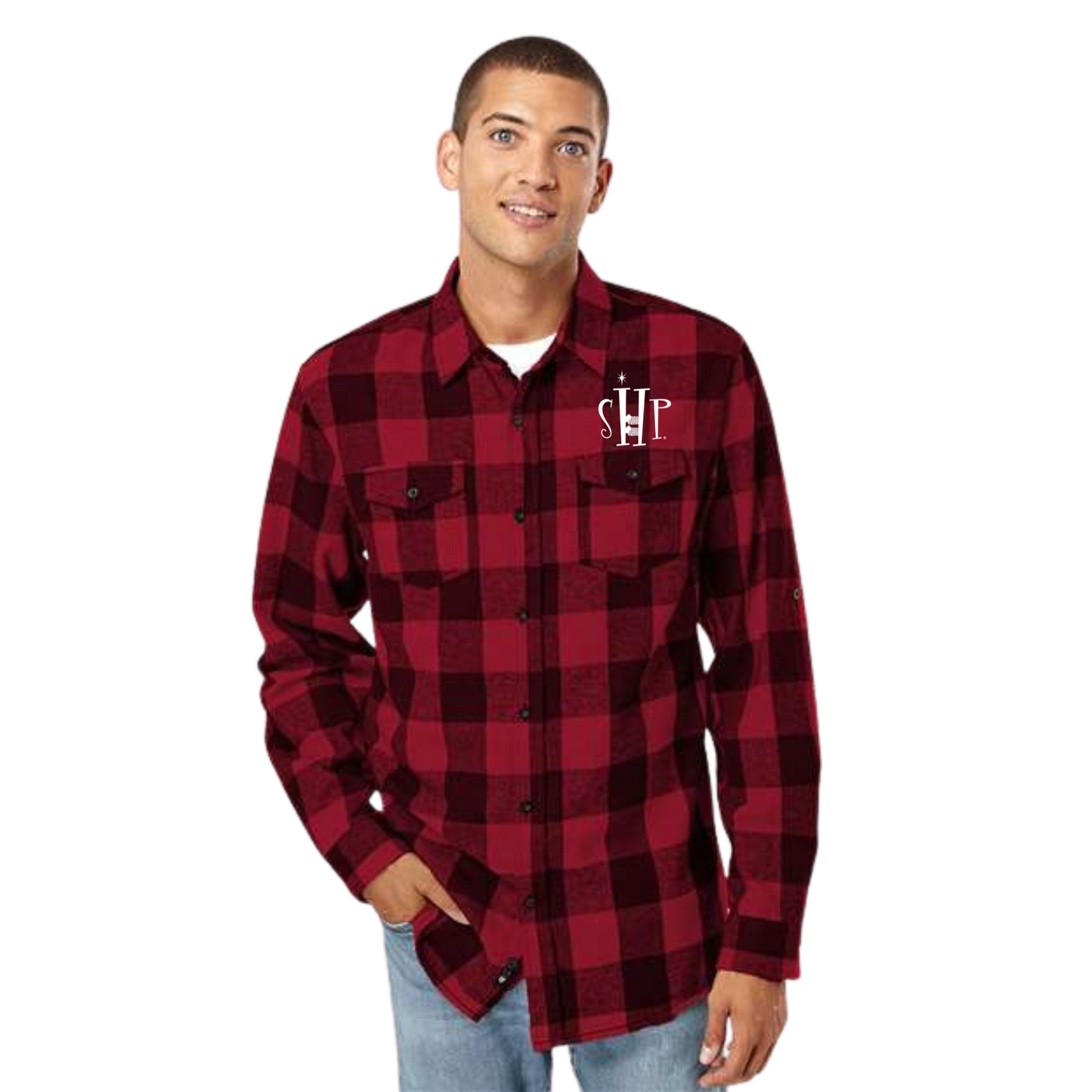 "NEW" SHP Long Sleeve Flannel Shirt