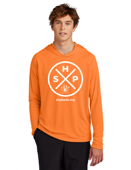 LEGACY - Hooded Performance UV Pullover (NEON ORANGE) - "SLEEP CIRCLE" LOGO