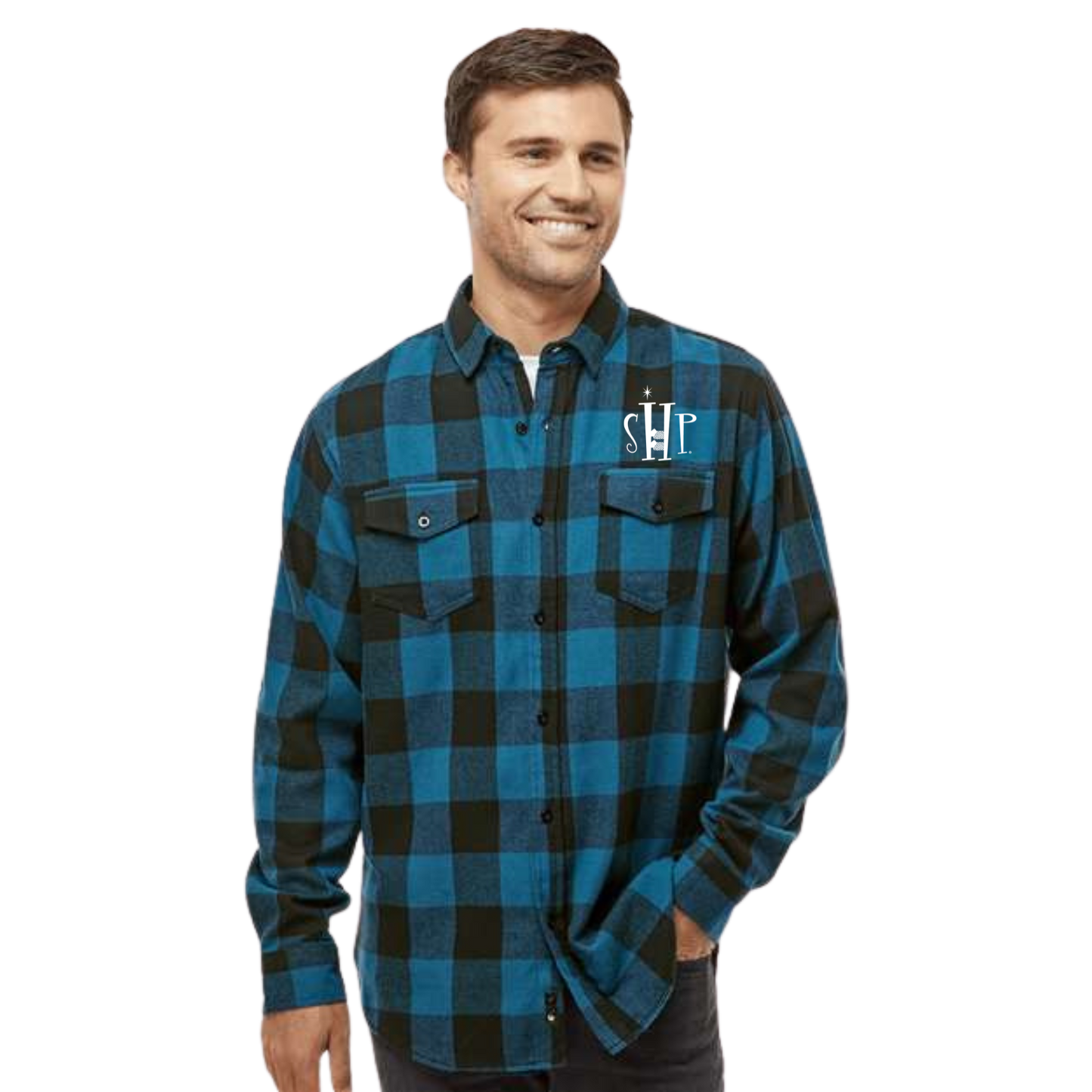 "NEW" SHP Long Sleeve Flannel Shirt