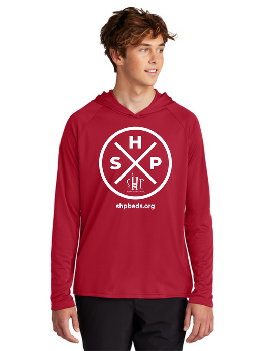 LEGACY - Hooded Performance UV Pullover (RED) - "SLEEP CIRCLE" LOGO