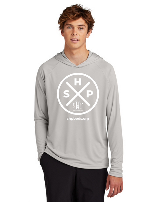 LEGACY - Hooded Performance UV Pullover (SILVER) - "SLEEP CIRCLE" LOGO