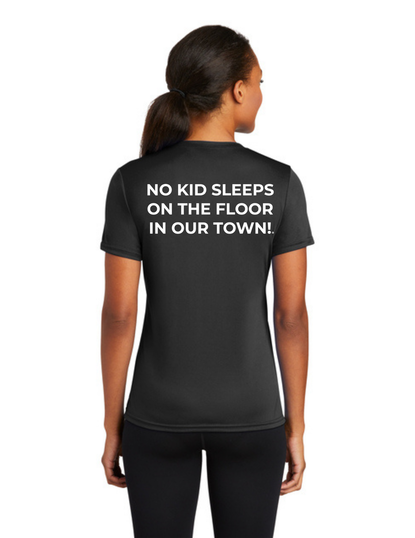 LEGACY - (WOMEN’S) Short Sleeve UV Performance Shirt (JET BLACK) - "SLEEP CIRCLE" LOGO