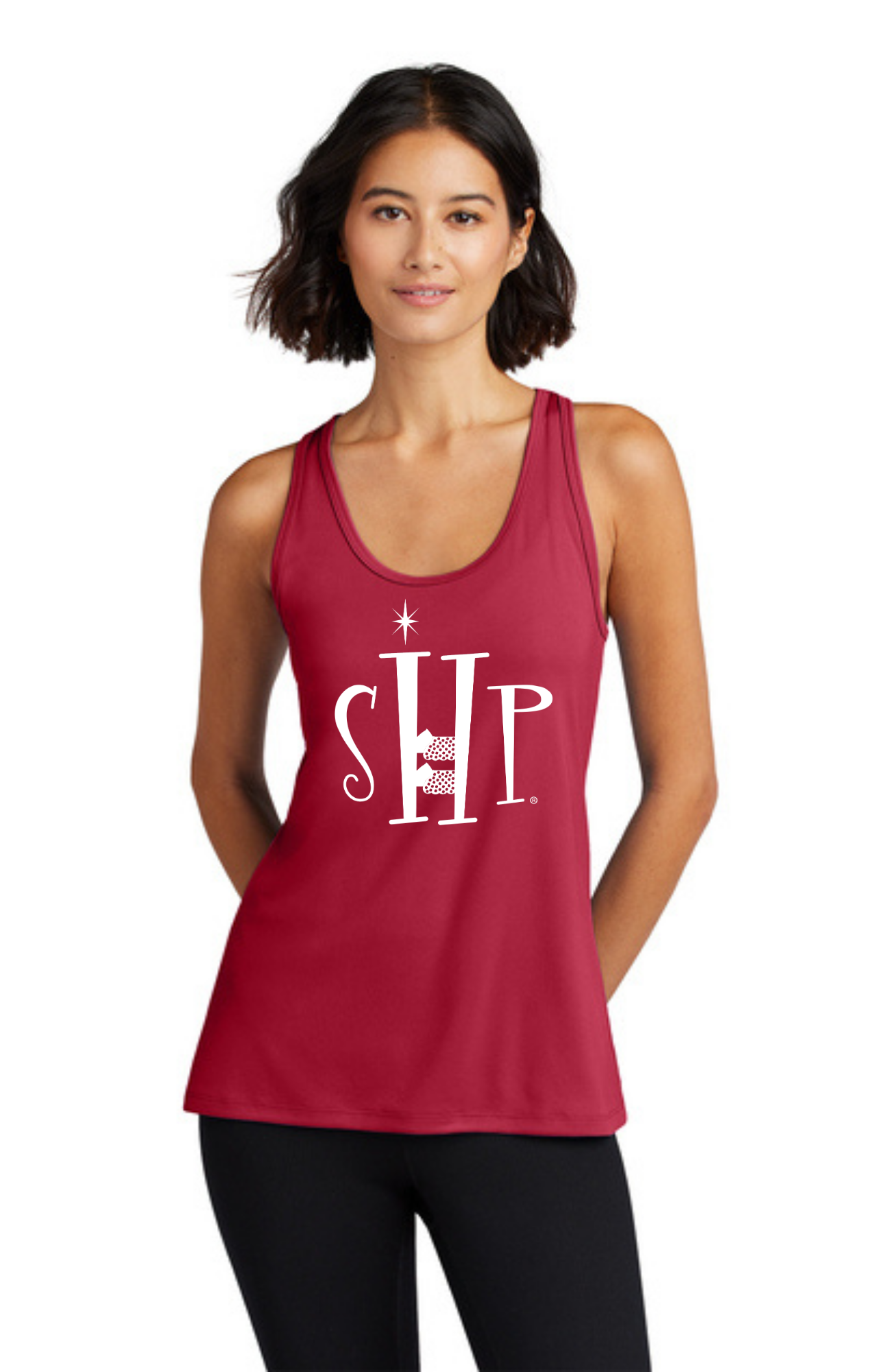 WOMEN'S Performance UV Tank (RED) - "SHP" LOGO